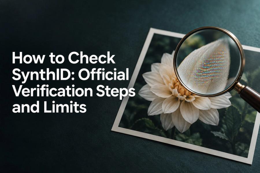 Article cover featuring the title: How to Check SynthID: Official Verification Steps and Limits