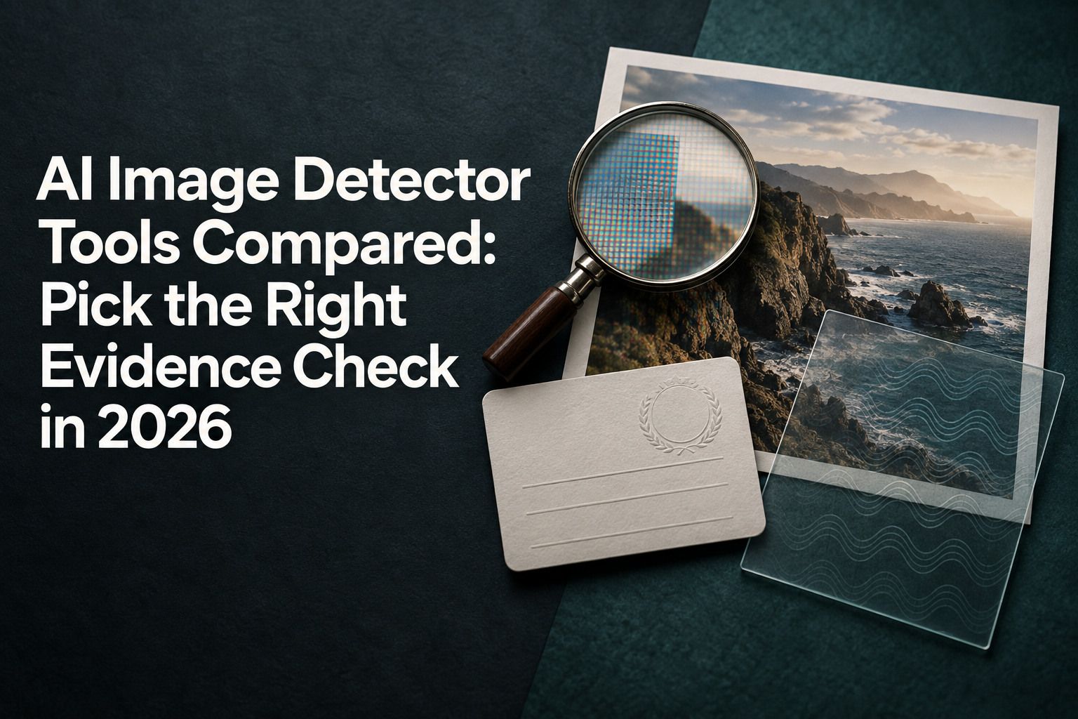 Article cover featuring the title: AI Image Detector Tools Compared: Pick the Right Evidence Check in 2026