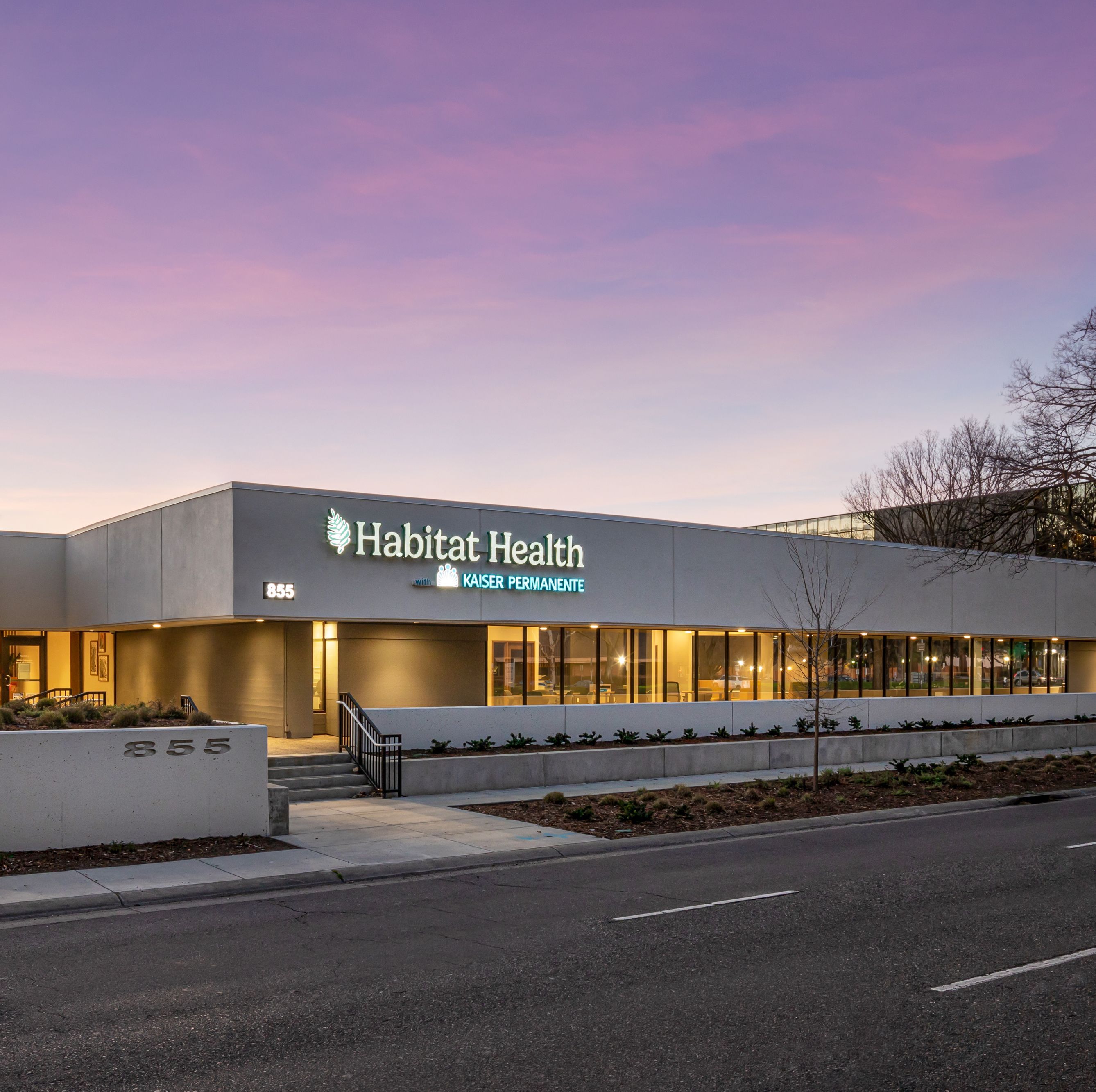 Front of Habitat Health building