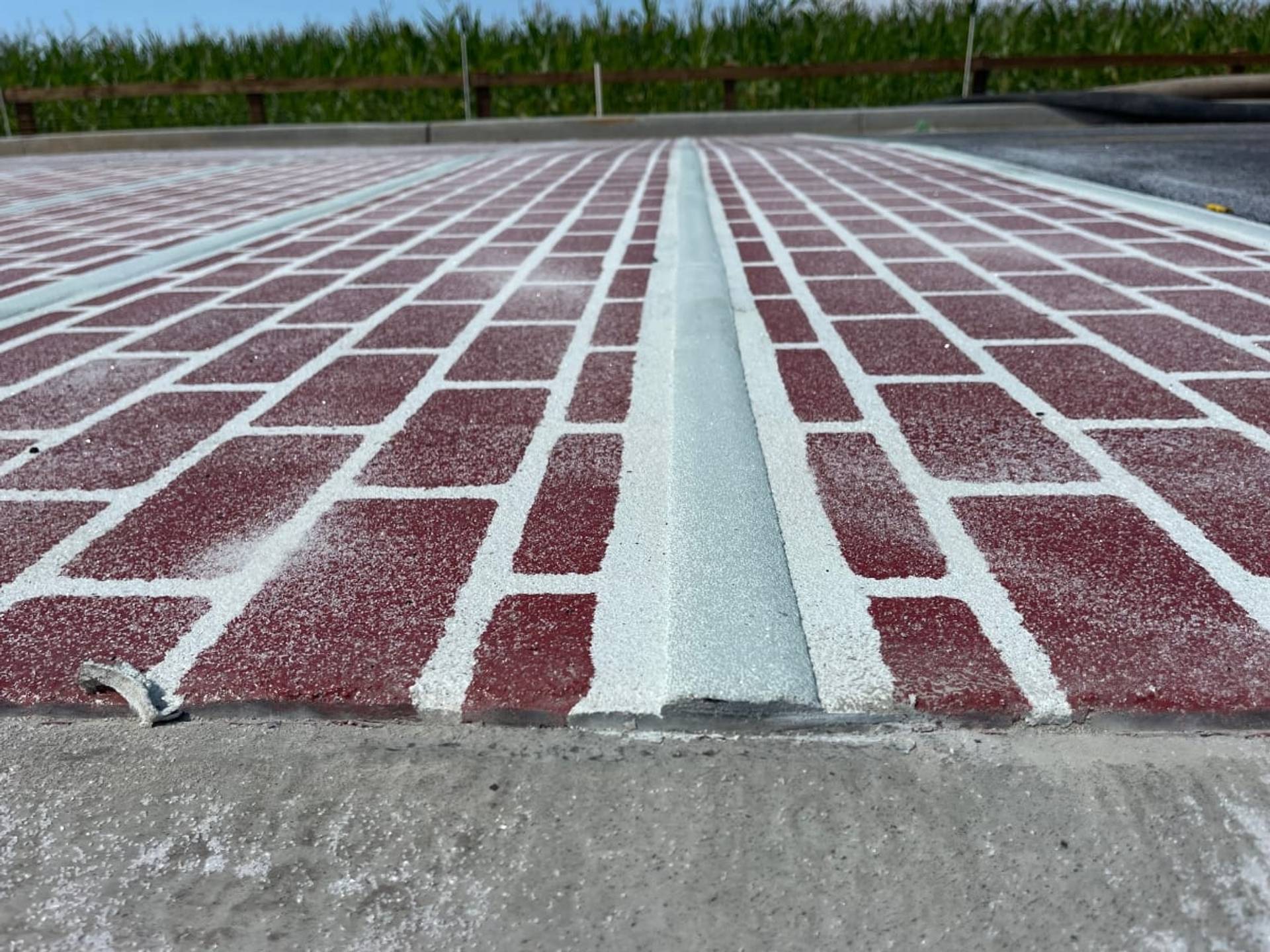 Canadian PreMark preformed thermoplastic project by HUB Surface Systems at a bike lane in Canada