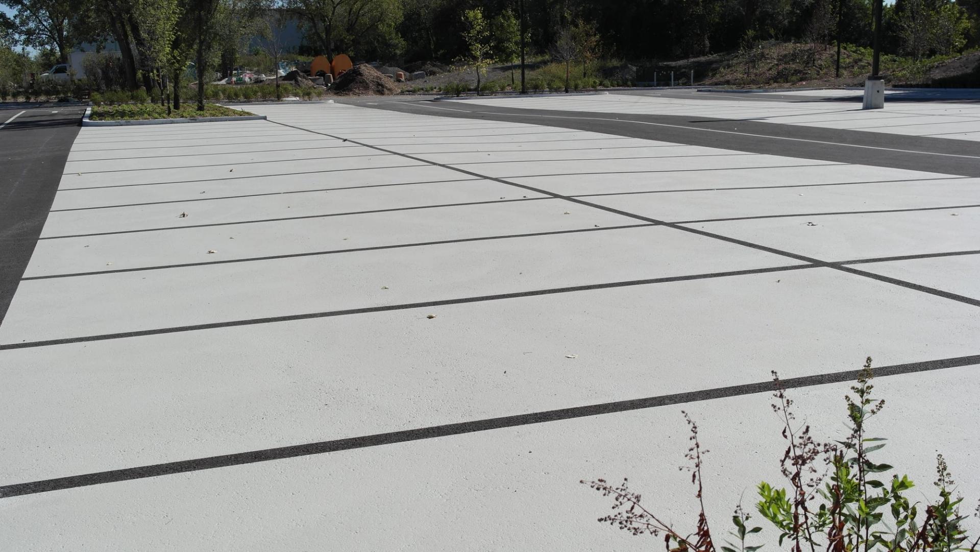 StreetBondSR solar-reflective coating in solar-reflective, low-VOC acrylic pavement coating — a pedestrian pathway, Canada