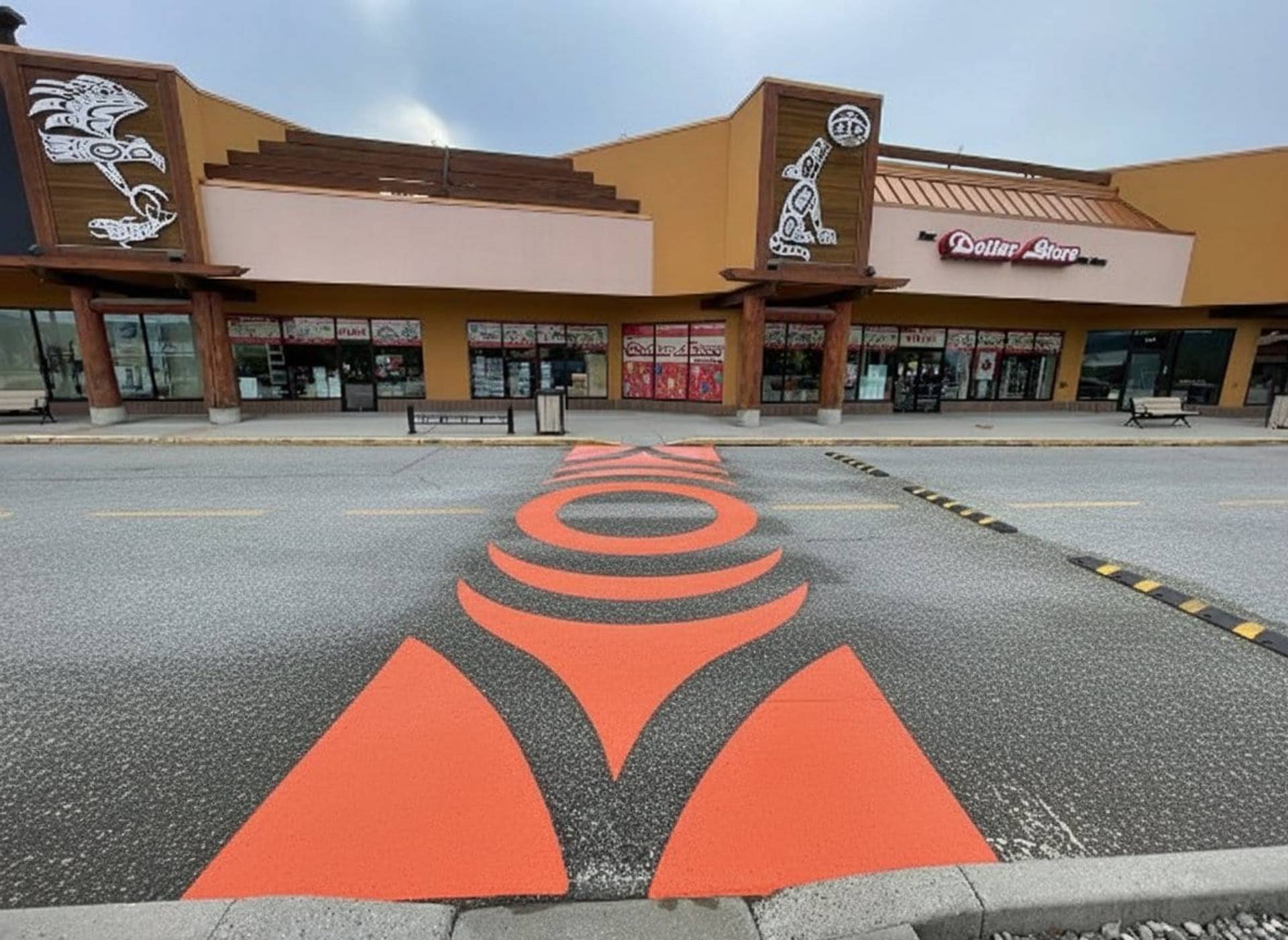 Pavement public art, Sechelt, BC