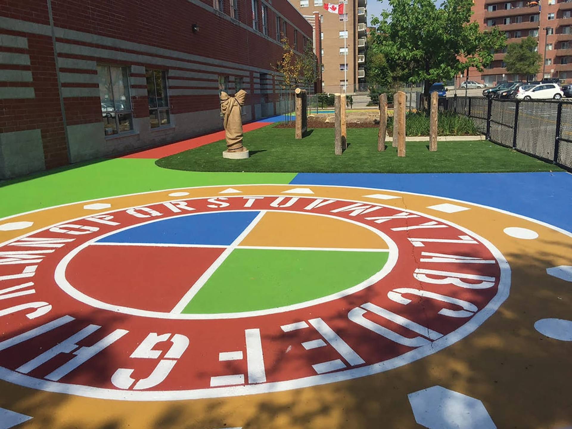 Community branding pavement graphics