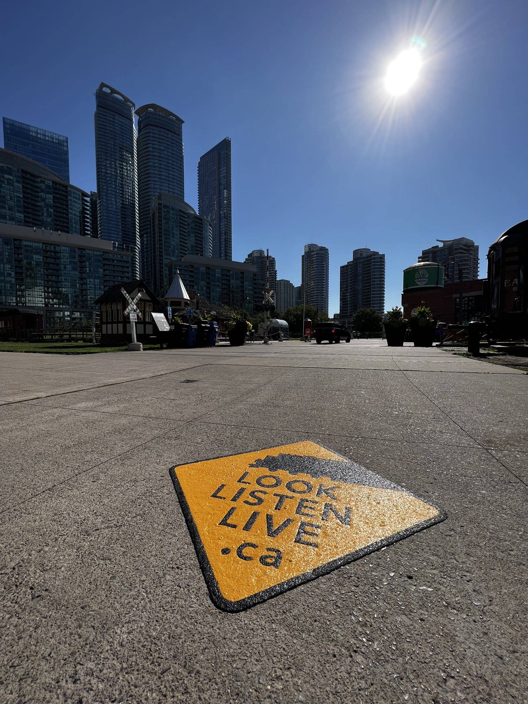 Community branding pavement graphics