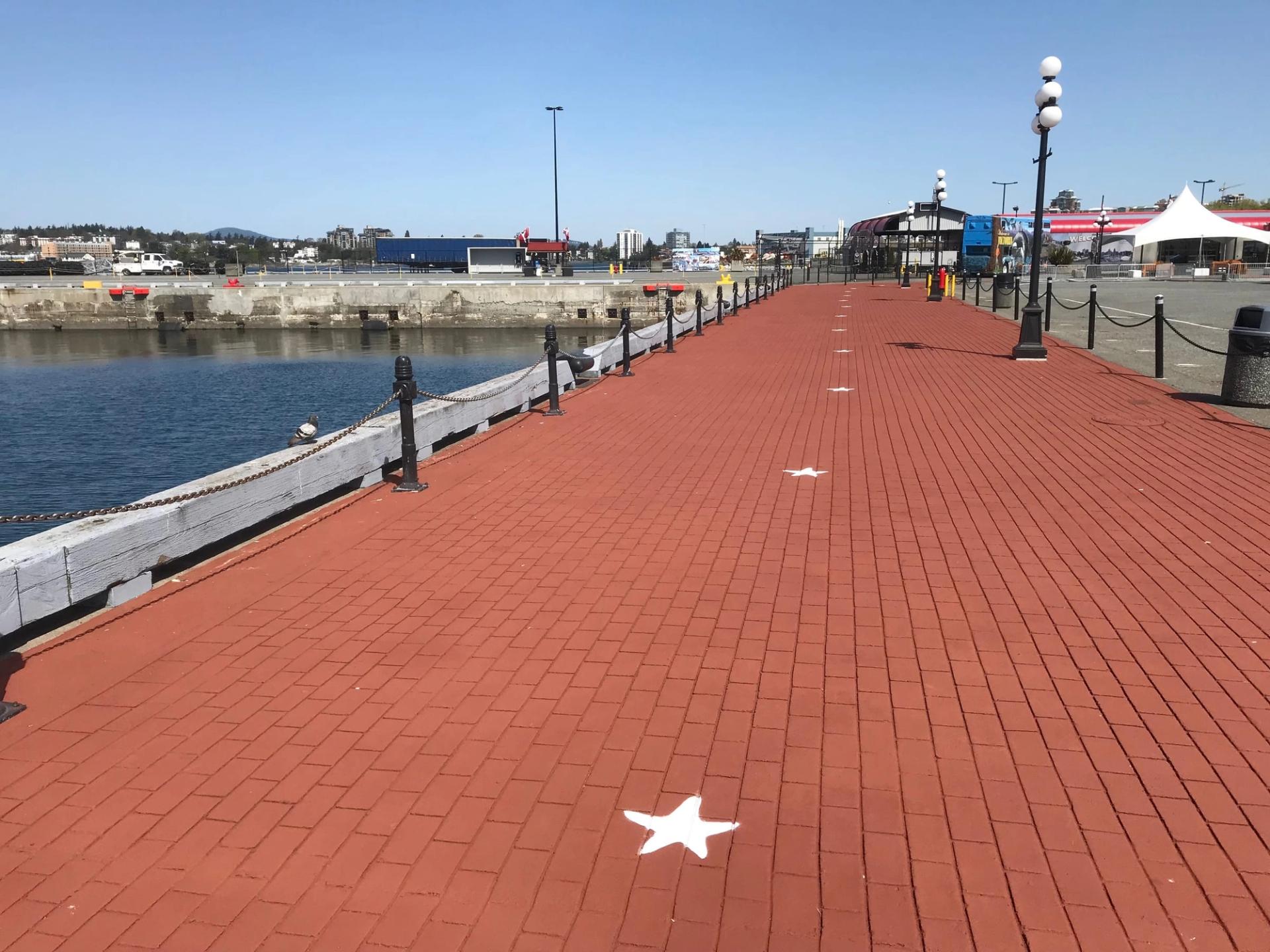 Decorative plaza paving specified for plazas and civic gathering space at a market square