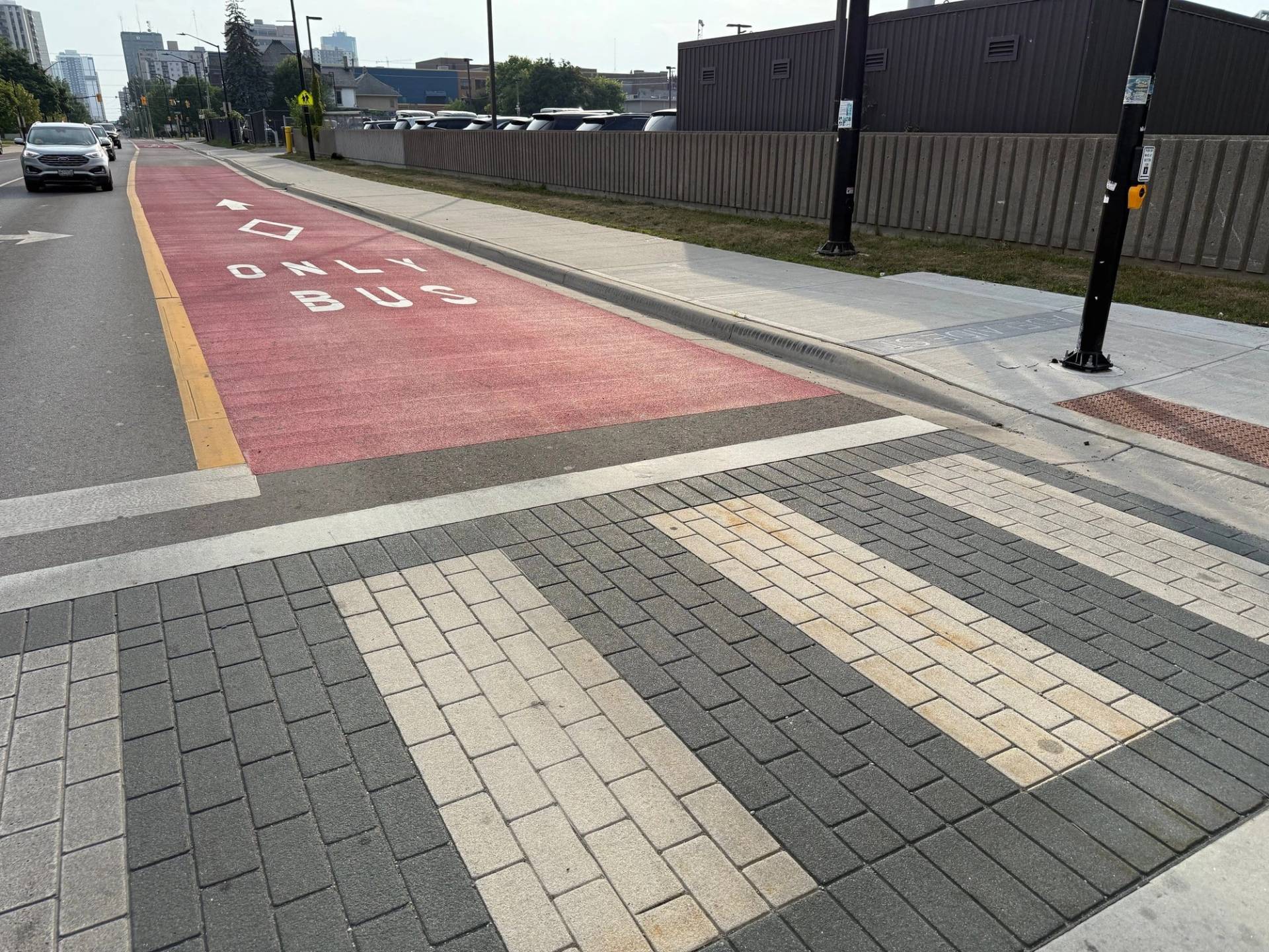 Bus lane marking