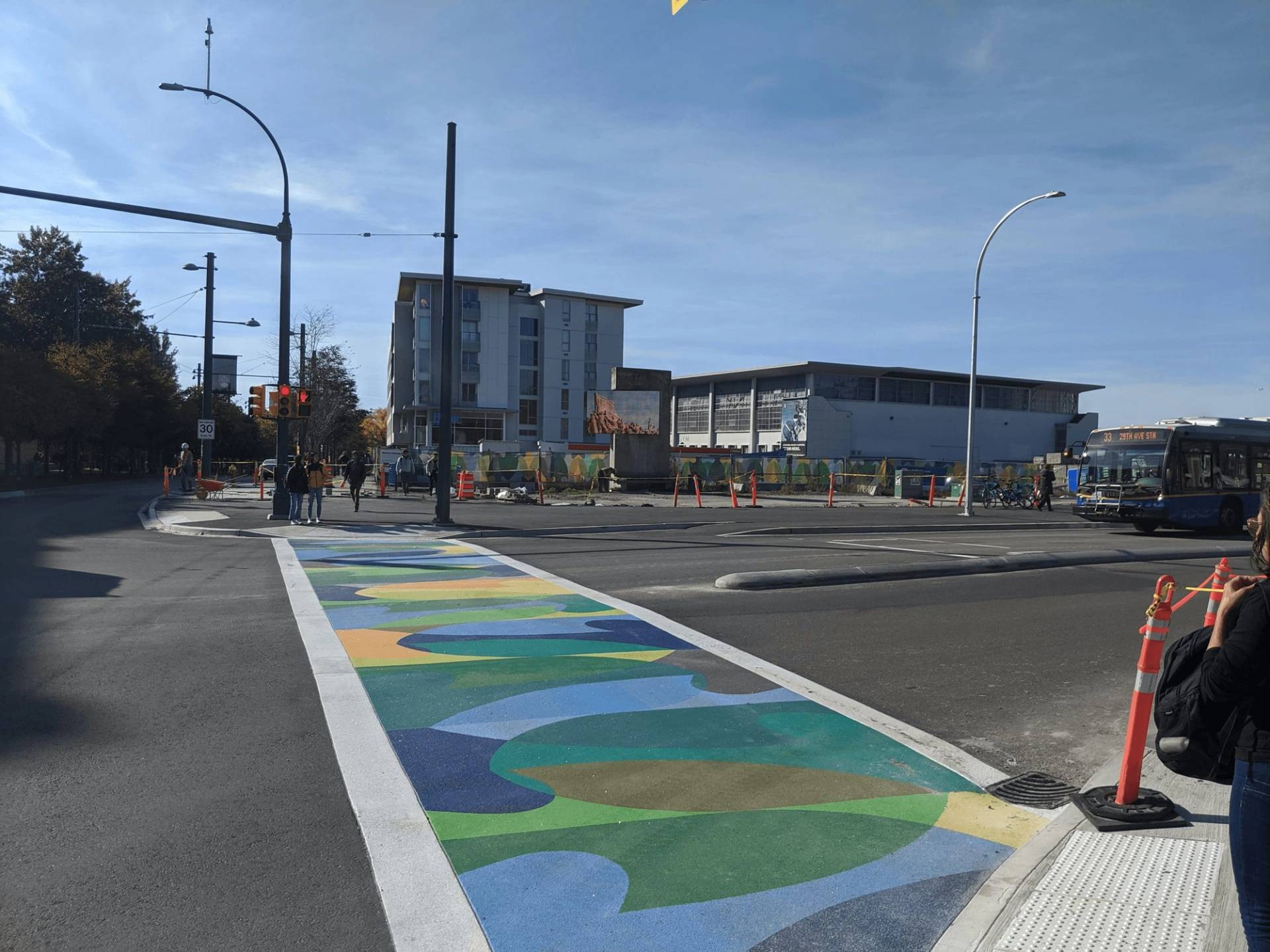 Decorative plaza paving at a civic plaza in Canada, installed by HUB Surface Systems