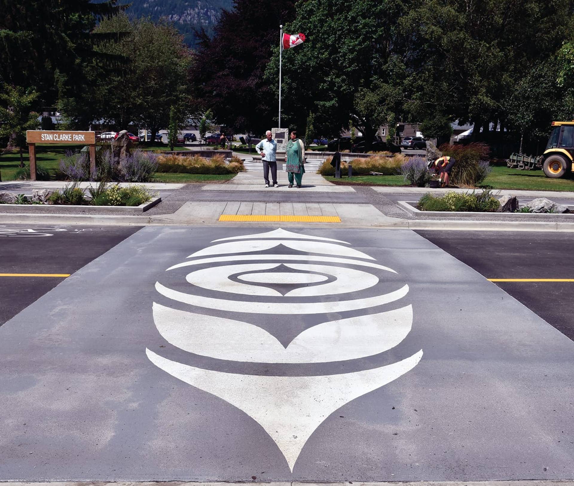 Community branding pavement graphics
