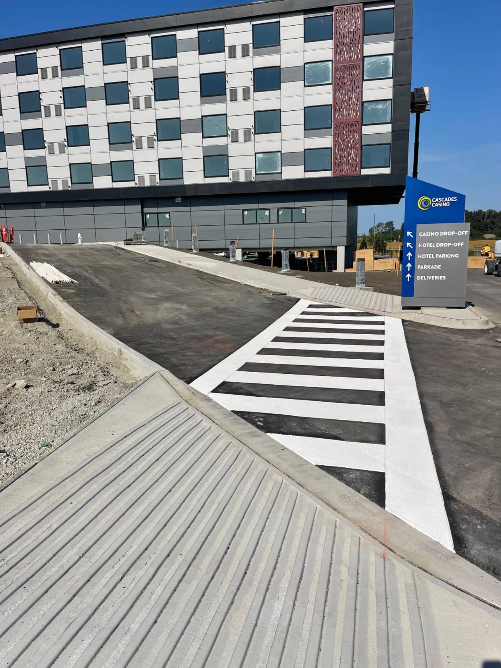 Canadian PreMark preformed thermoplastic project by HUB Surface Systems at an intersection in Canada