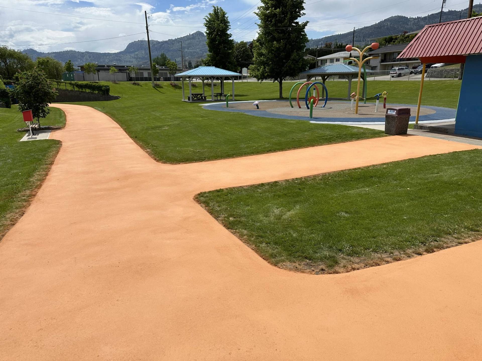 Canadian StreetBondSR solar-reflective coating project by HUB Surface Systems — a pedestrian pathway in Canada