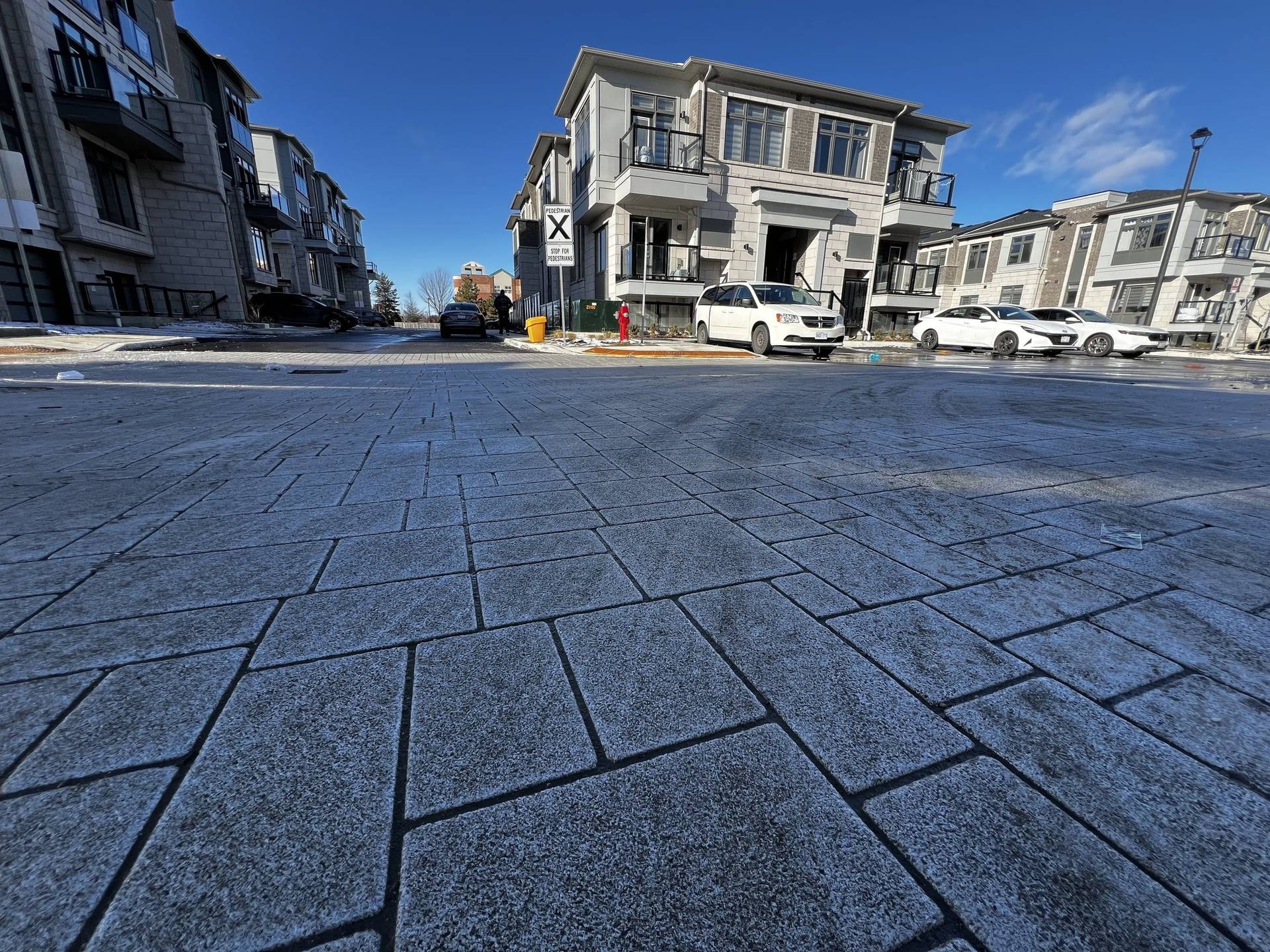 Townhome development paving