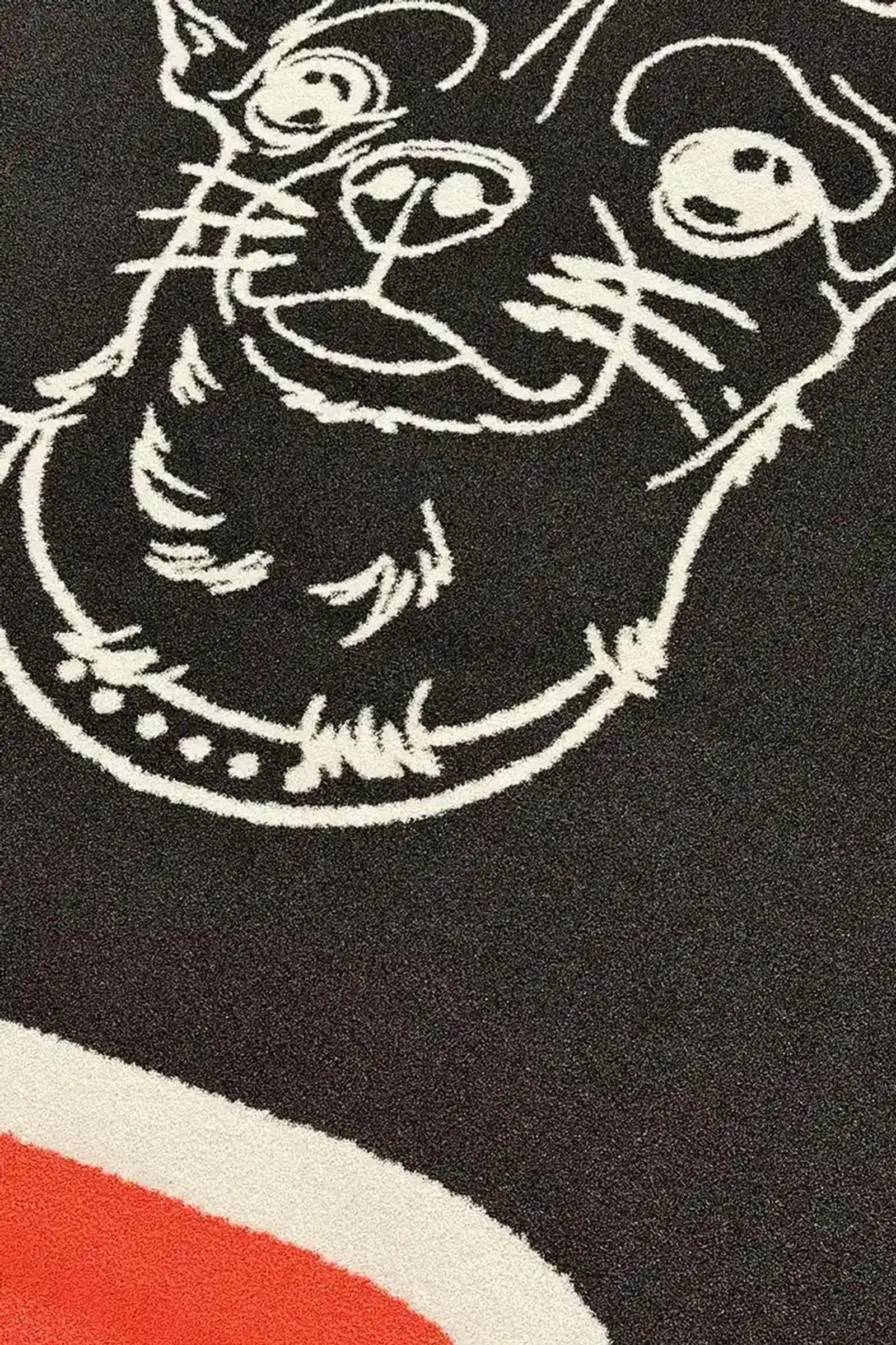The custom dog illustration on the Bollodromo track