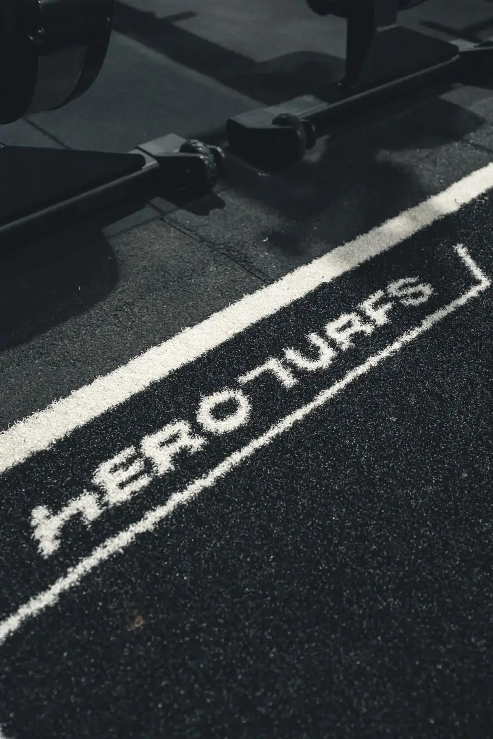 Heroturfs logo on sled track for Testa Training