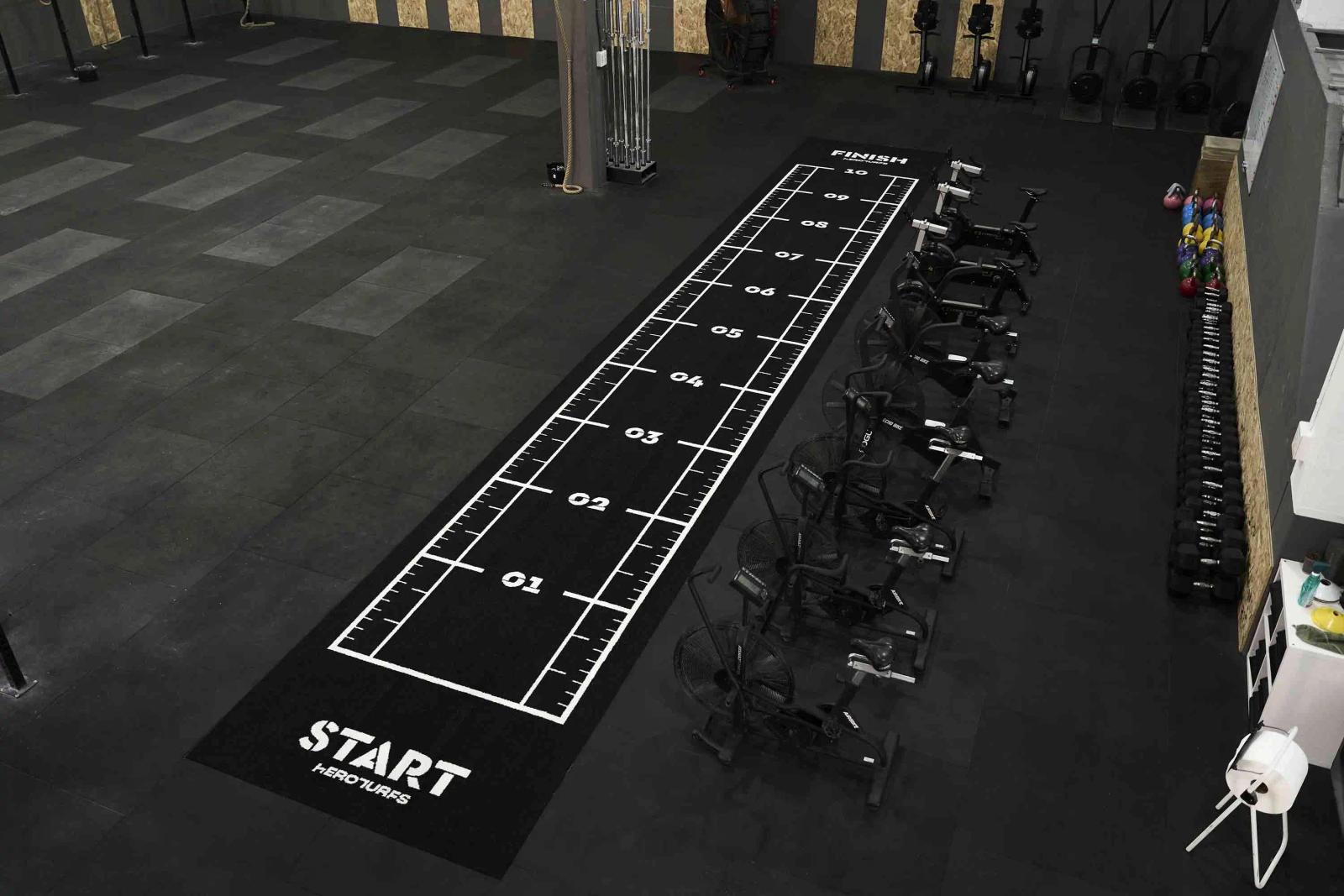 The Valhalla track running the length of the SFC CrossFit box