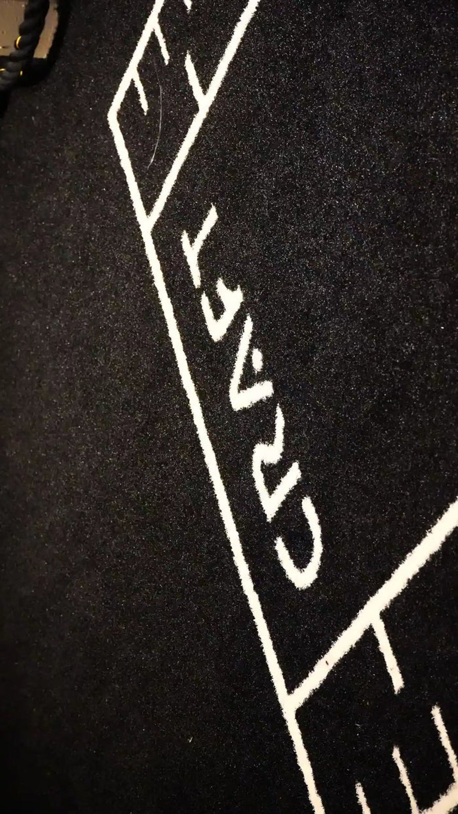 Detalle del logo CRAFT en la pista