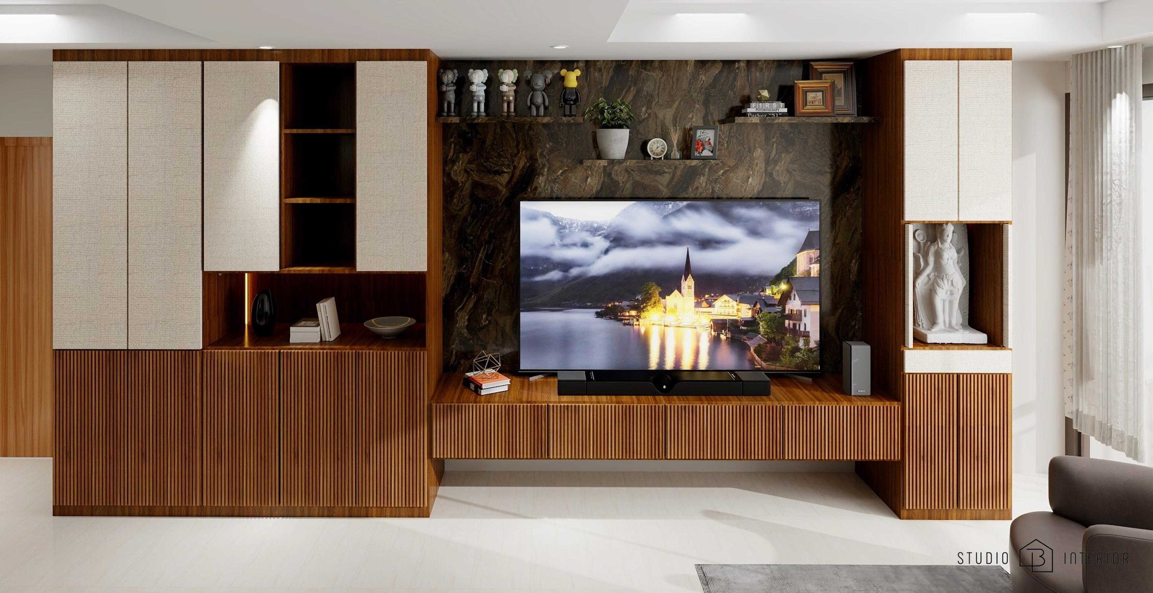 TV feature wall — Flo Residence