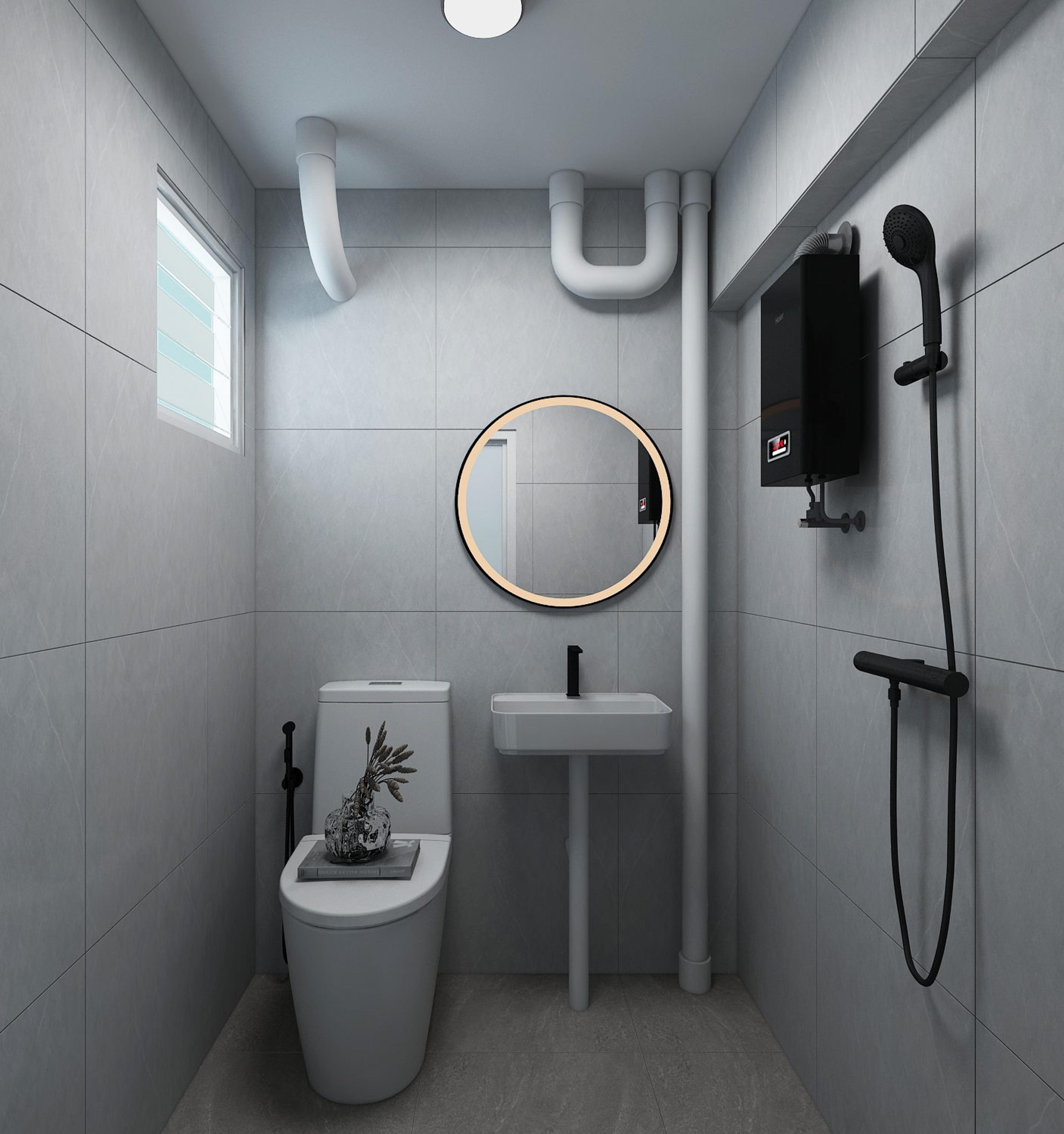 Master bathroom — 202 Bedok North