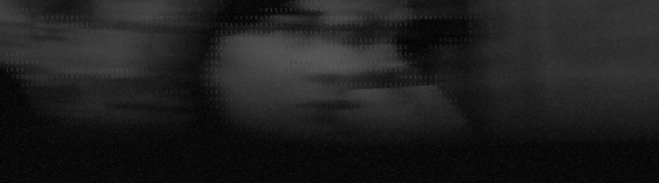 Dark abstract motion-blurred background with a faint binary-code texture