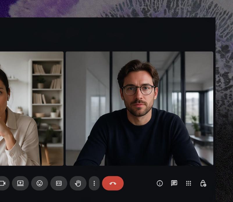 Video call between two people during a discovery conversation