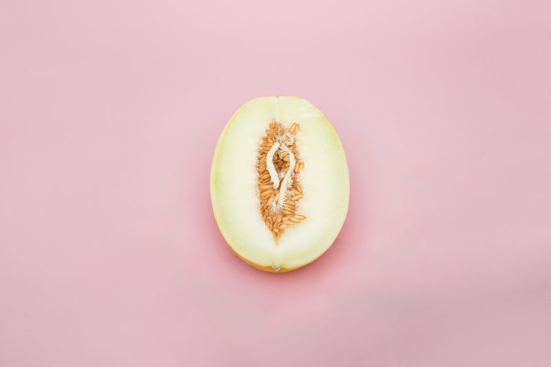 Sliced melon, evoking a diverse, healthy microbial ecosystem