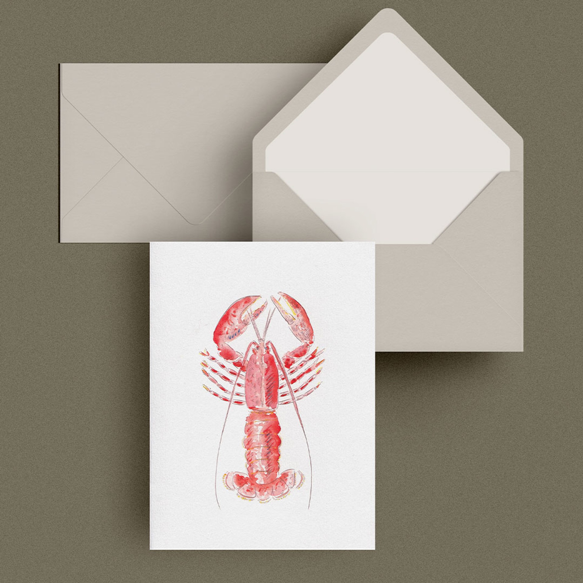 lobster card stationary