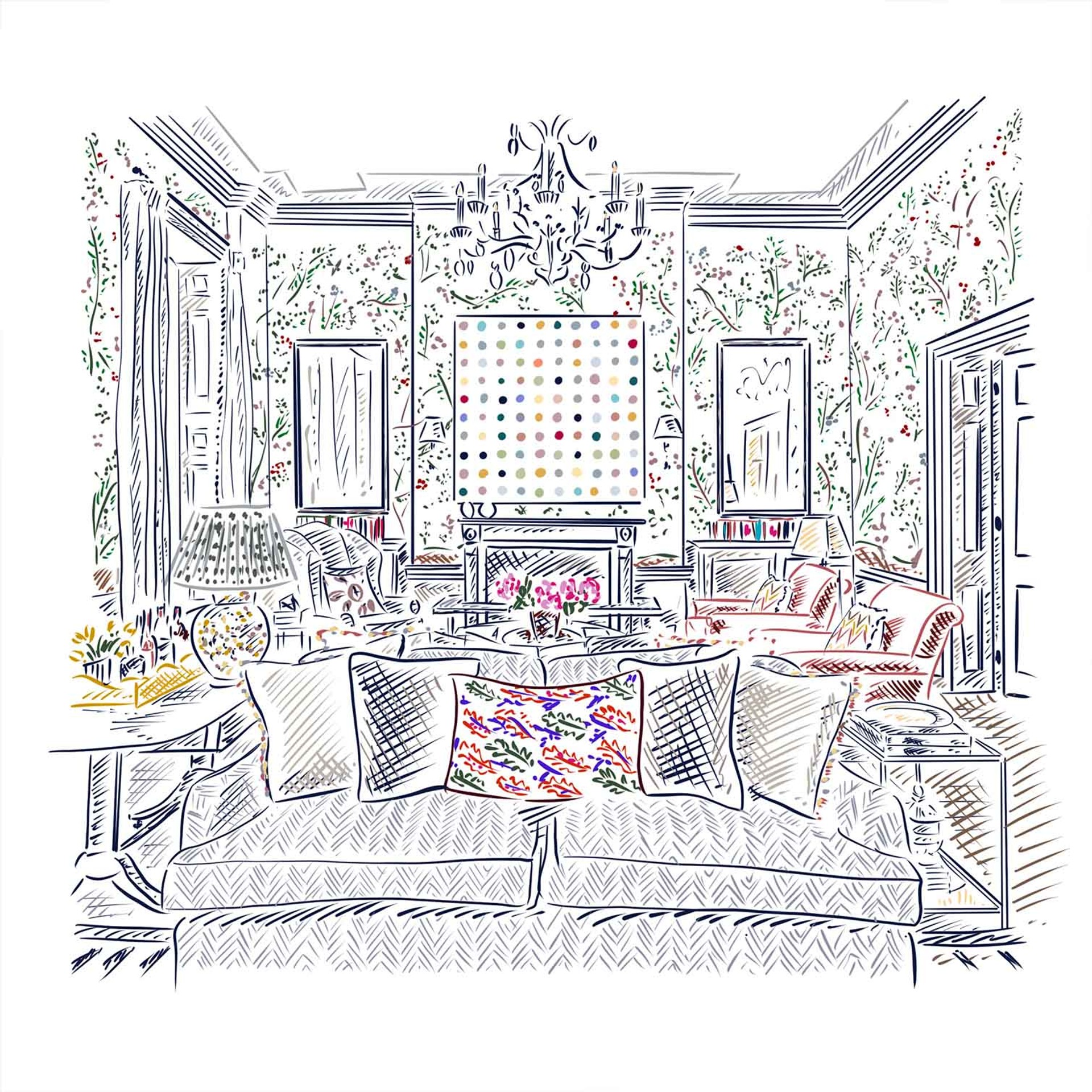 private client - interior illustration