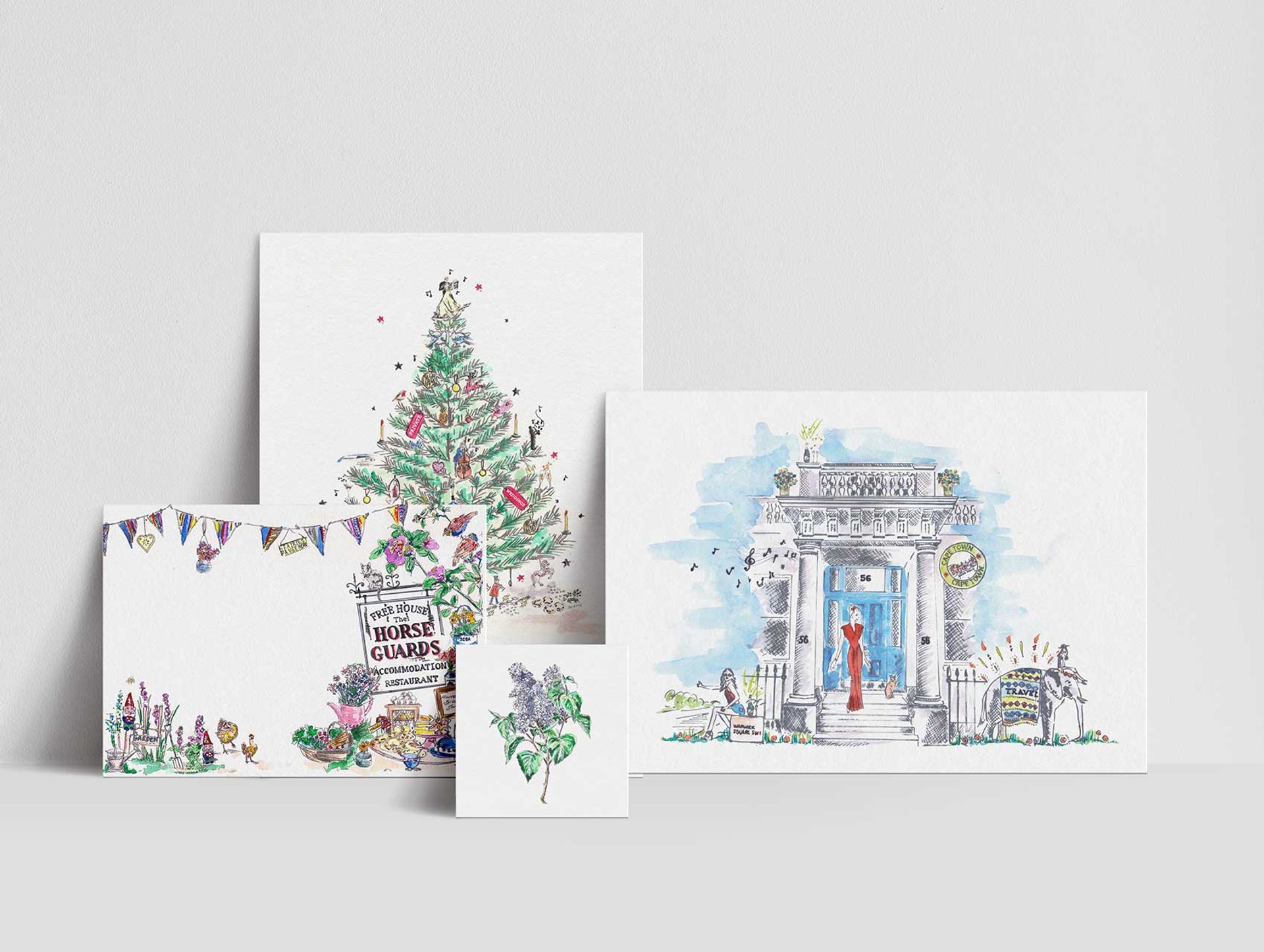 drawings watercolour cards