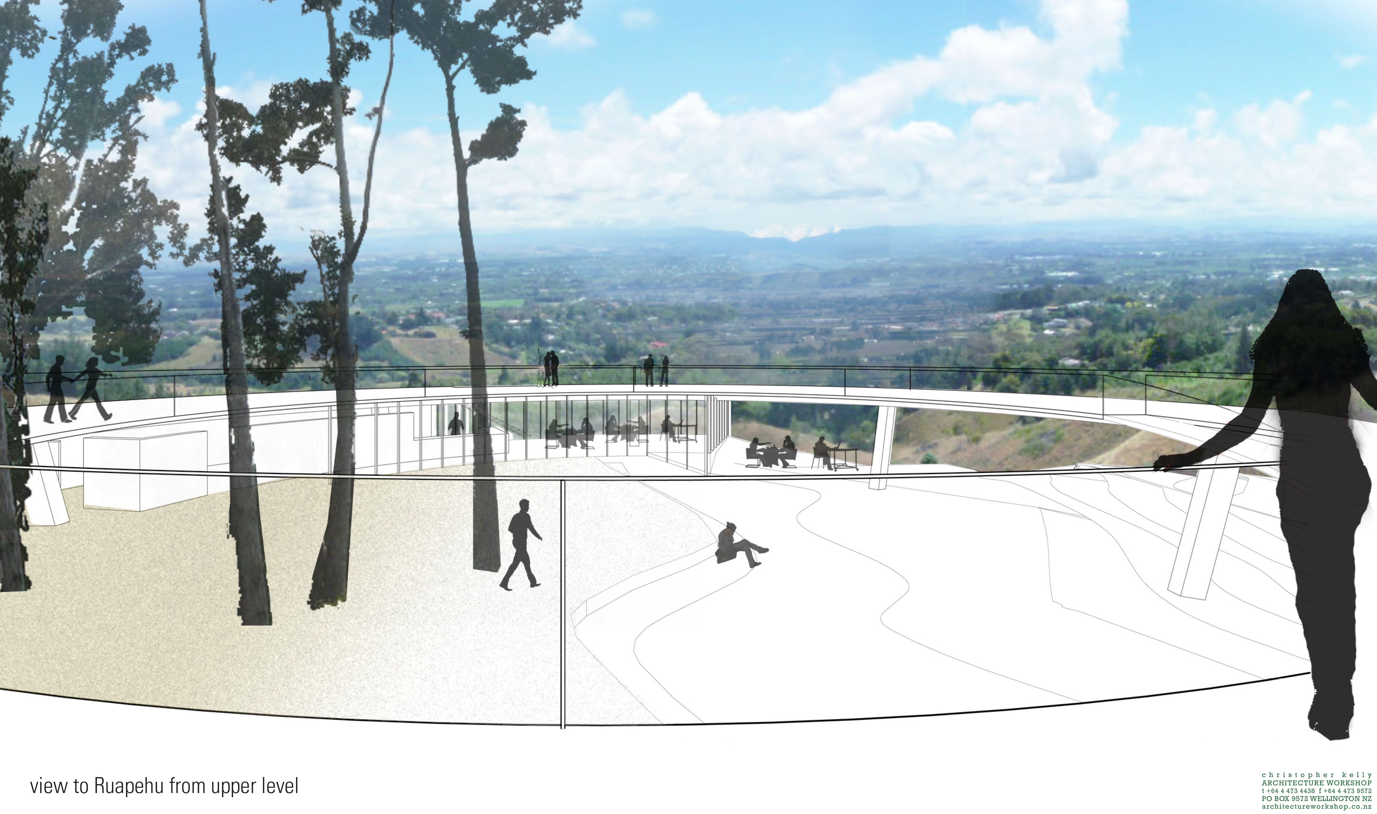 Te Mata Peak Visitors Centre Concept Design by Architecture Workshop