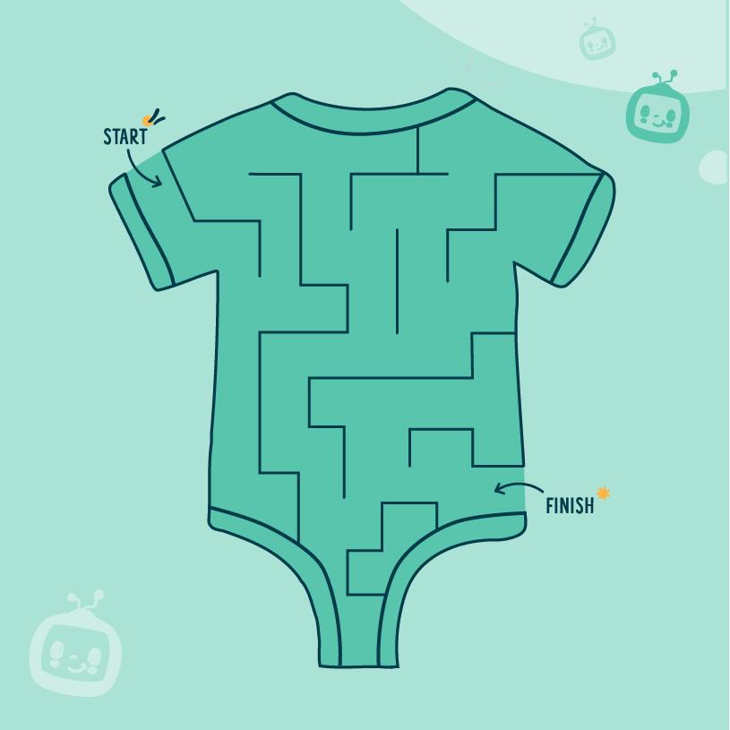 แผ่นระบายสีเกมปริศนาเขาวงกต