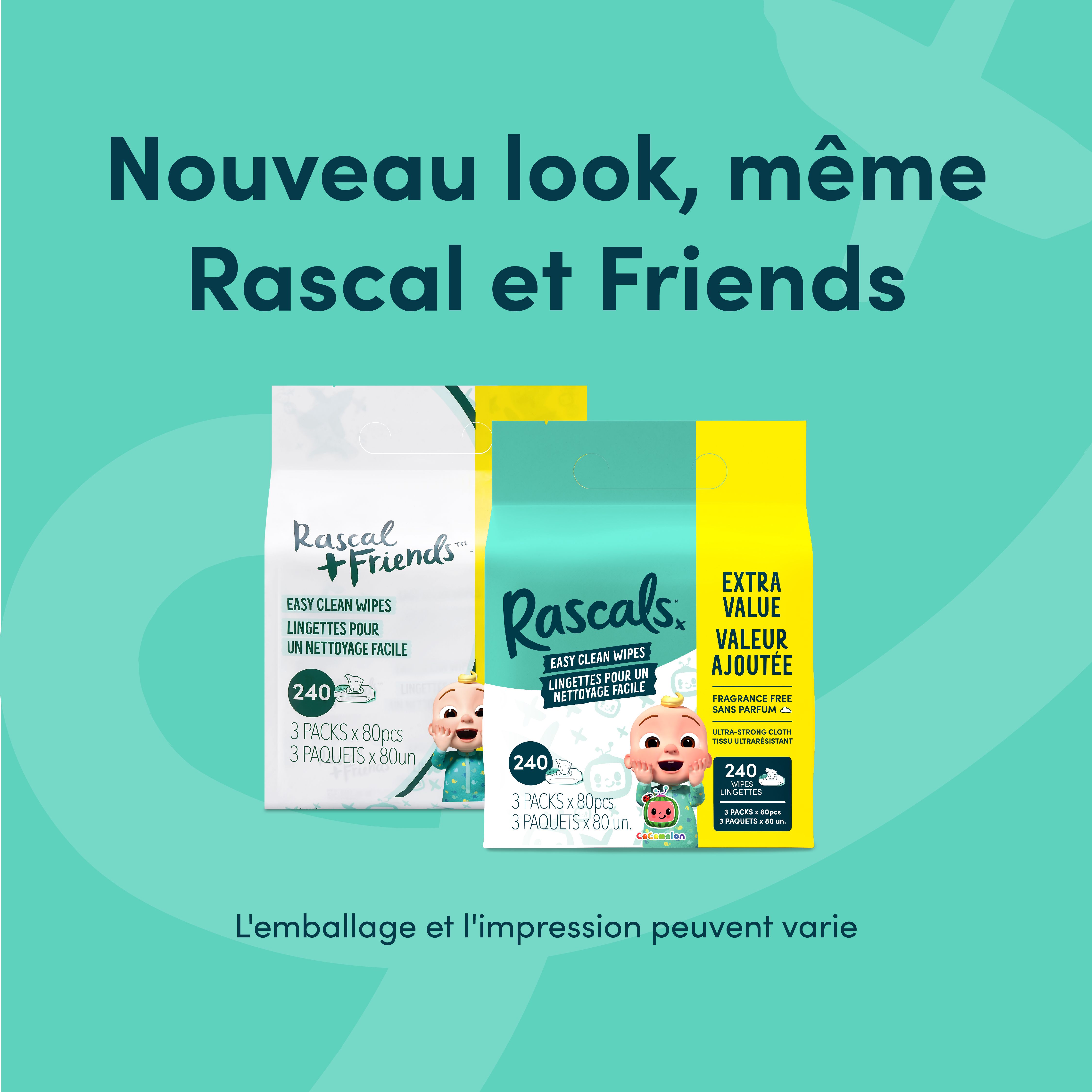 Lingettes Easy Clean Rascals