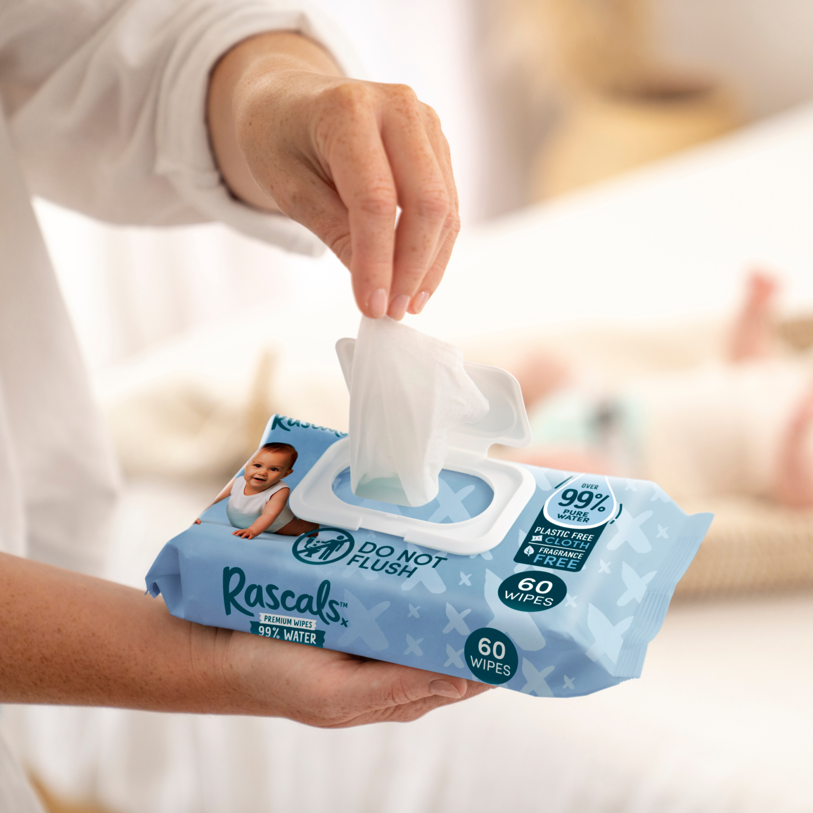 Rascals 99% Water Premium Wipes