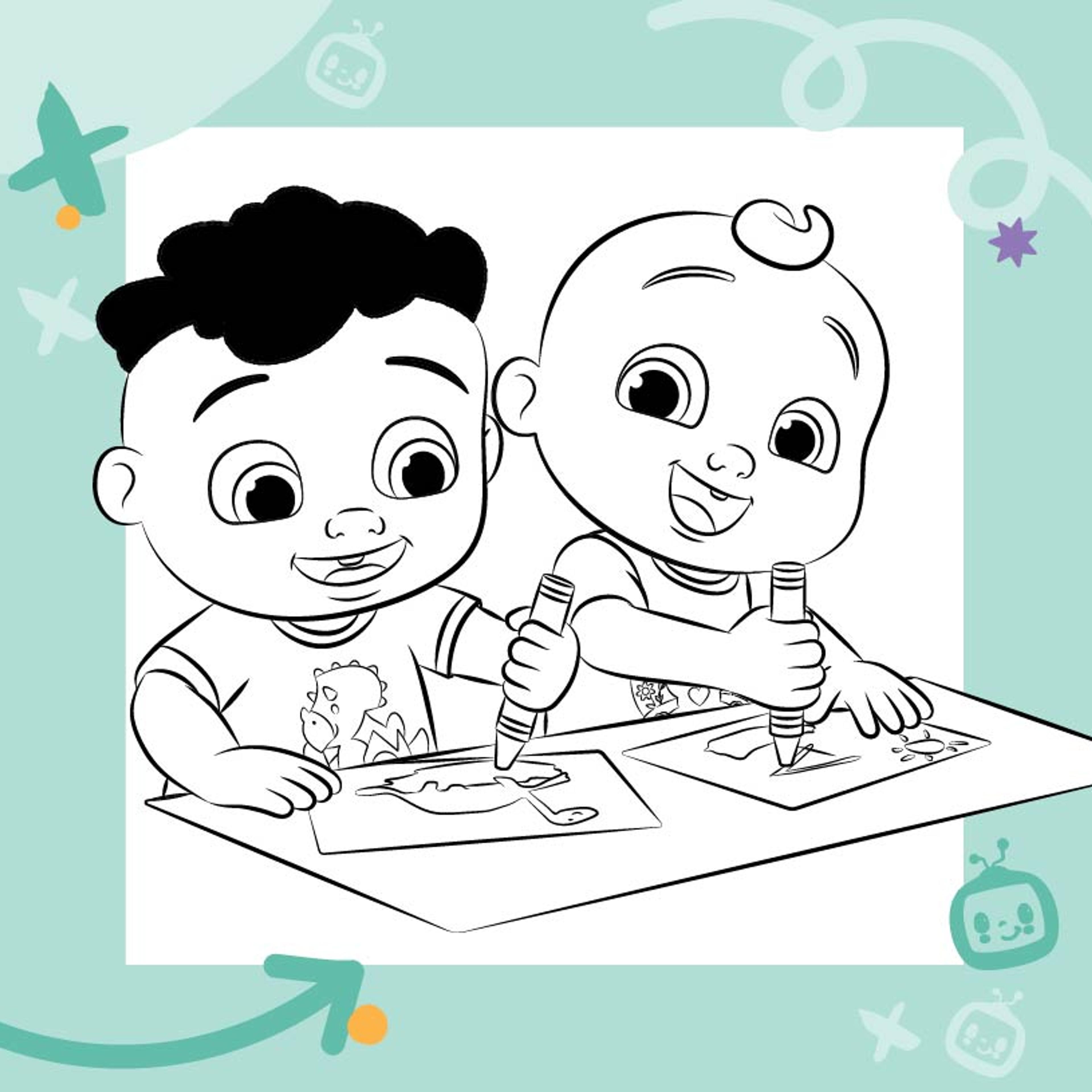Download Rascals CoComelon Coloring Activity Sheet