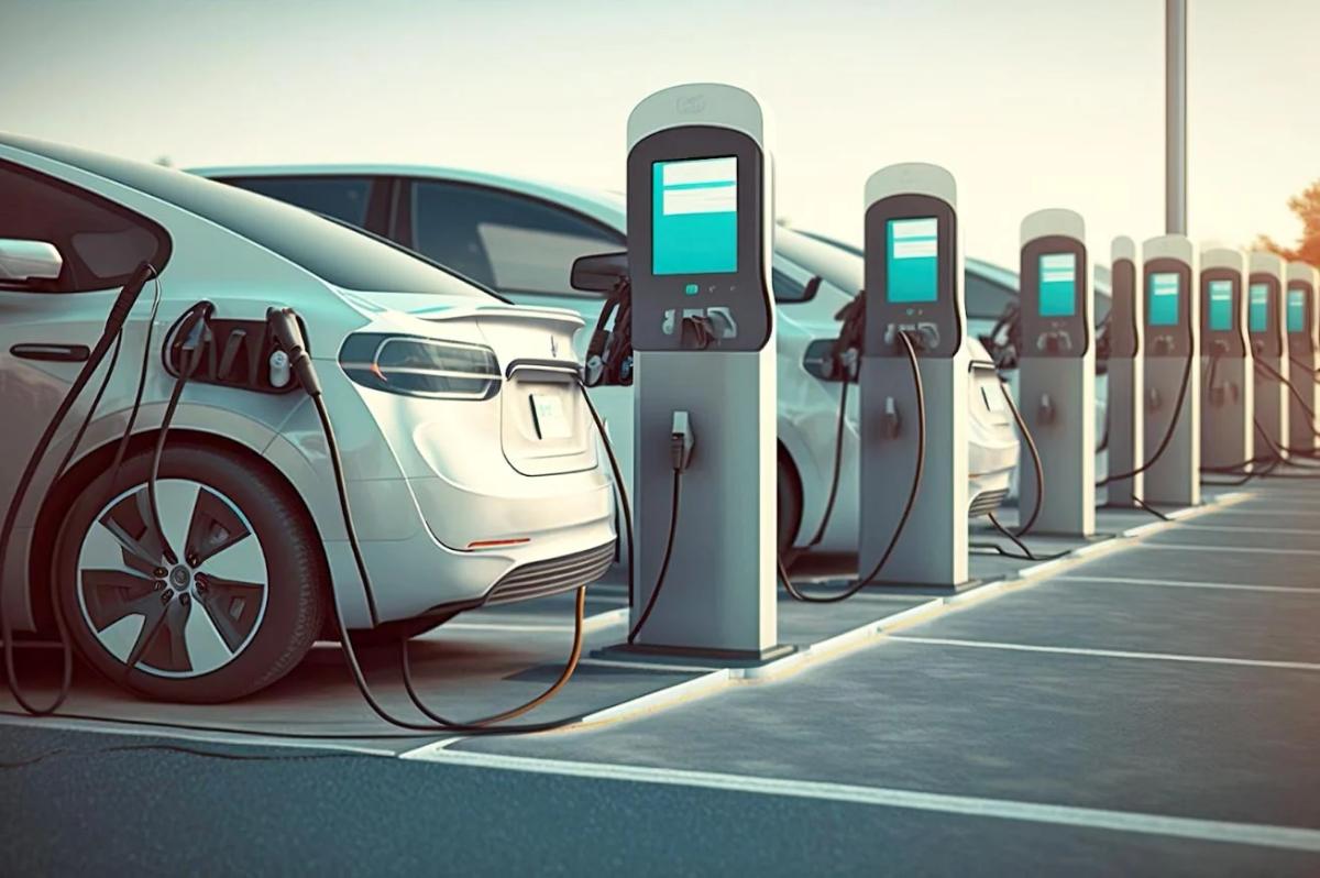 An EV charging station designed and permitted by SLC Energy Solutions, energized and in service