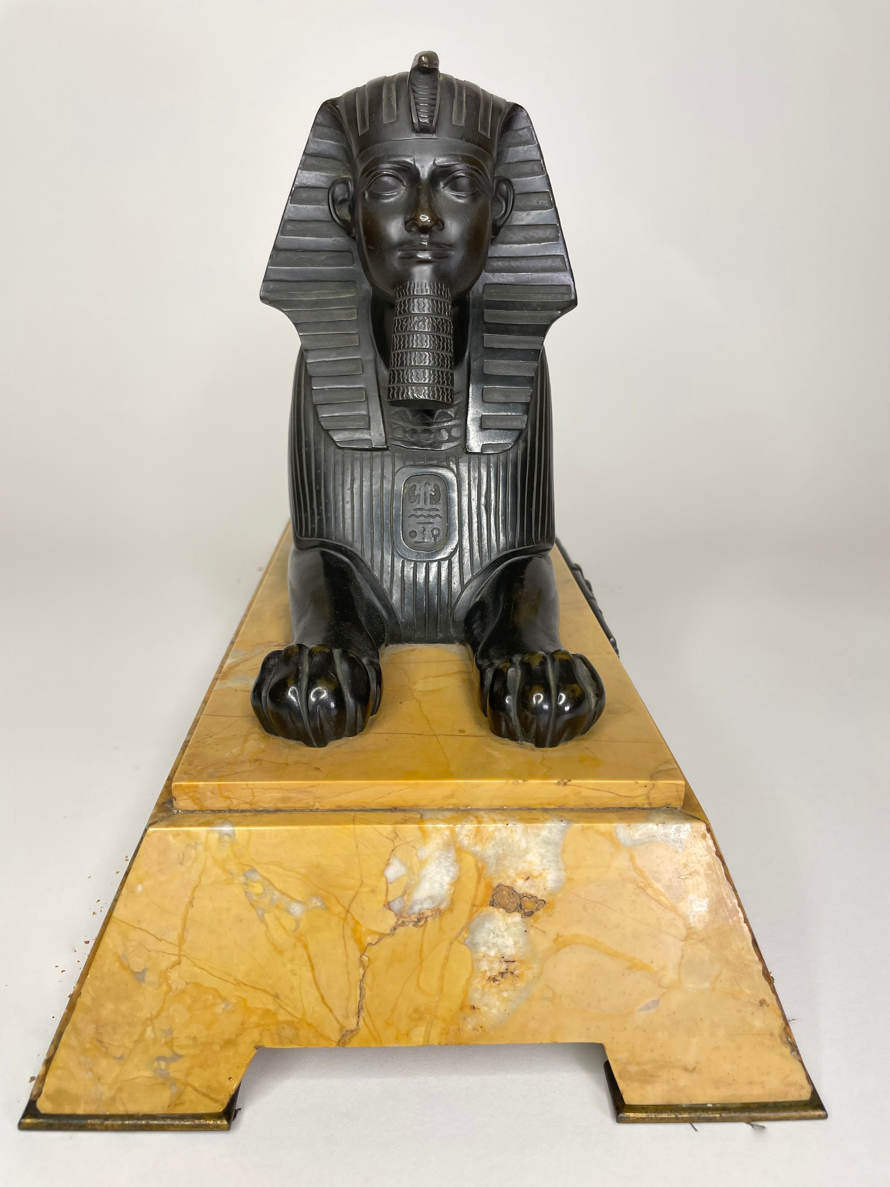 Egyptian Revival Bronze Sphinx, view 3