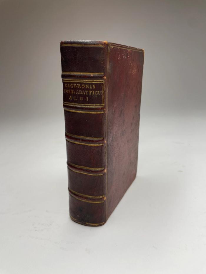 Aldine Edition of Cicero’s Letters to Atticus