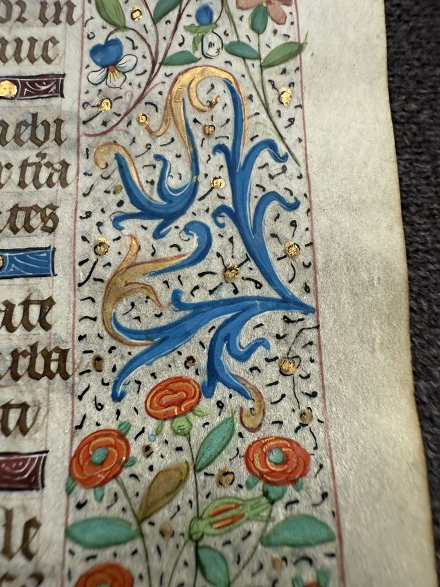 Illuminated Manuscript Leaf, Book of Hours, Psalm 44: God is our refuge and strength