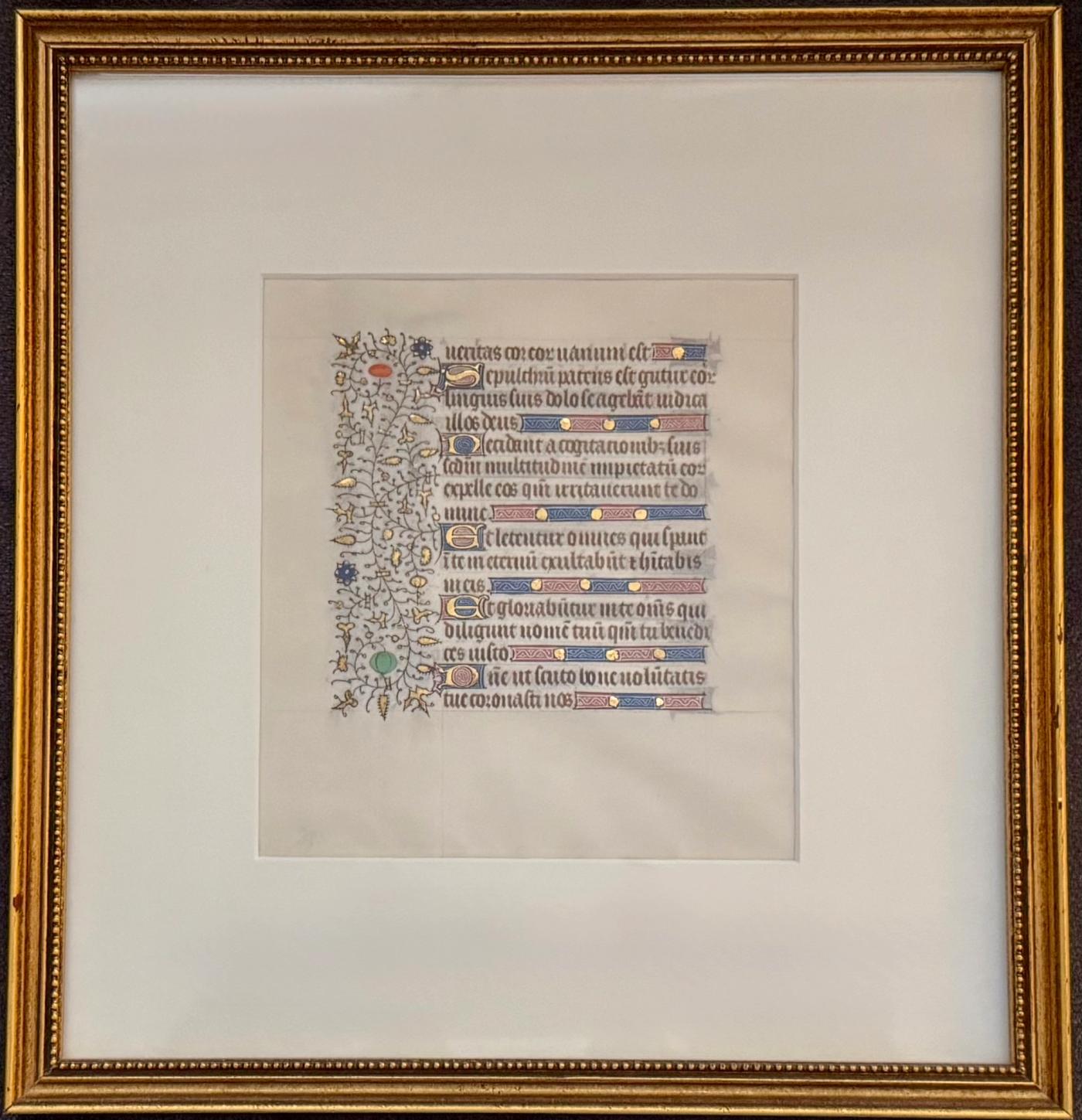 Illuminated Manuscript Leaf, Book of Hours, Office of the Dead