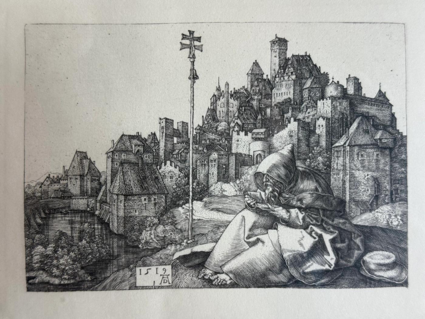 Saint Anthony Reading — After Dürer