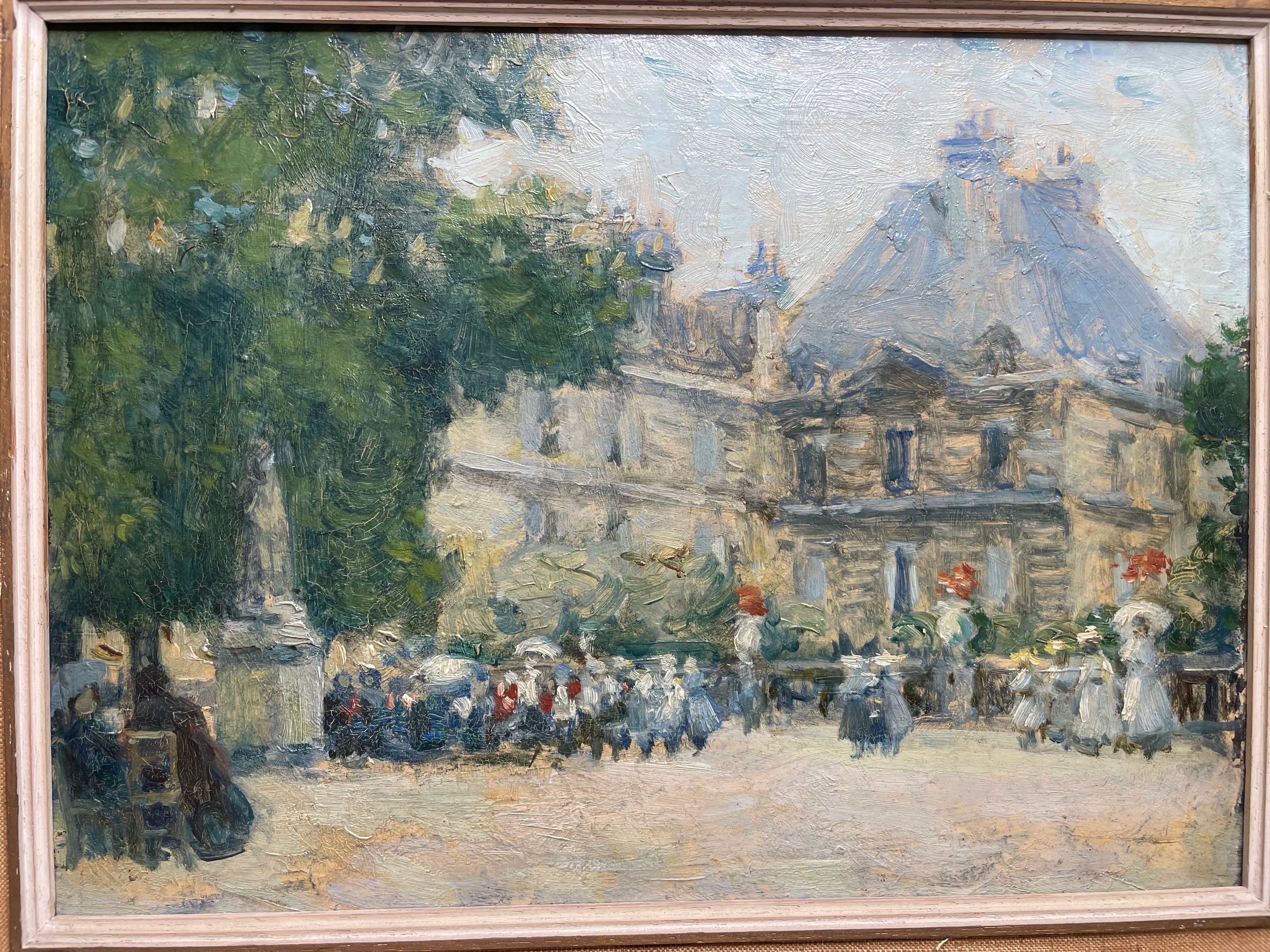 Pair of Impressionist Views of the Jardin & Palais de Luxembourg, view 4