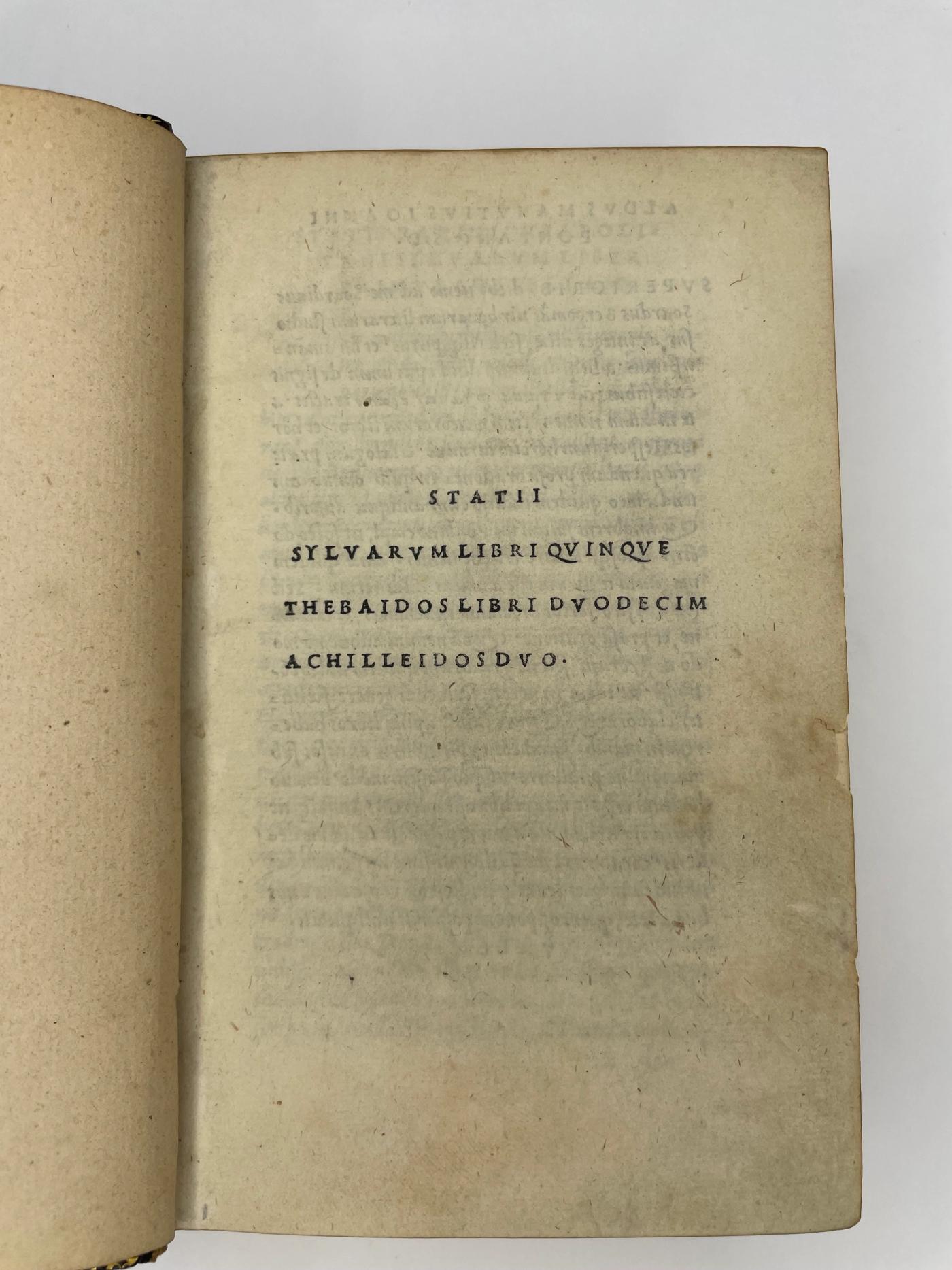 Aldus’ Statius of 1502