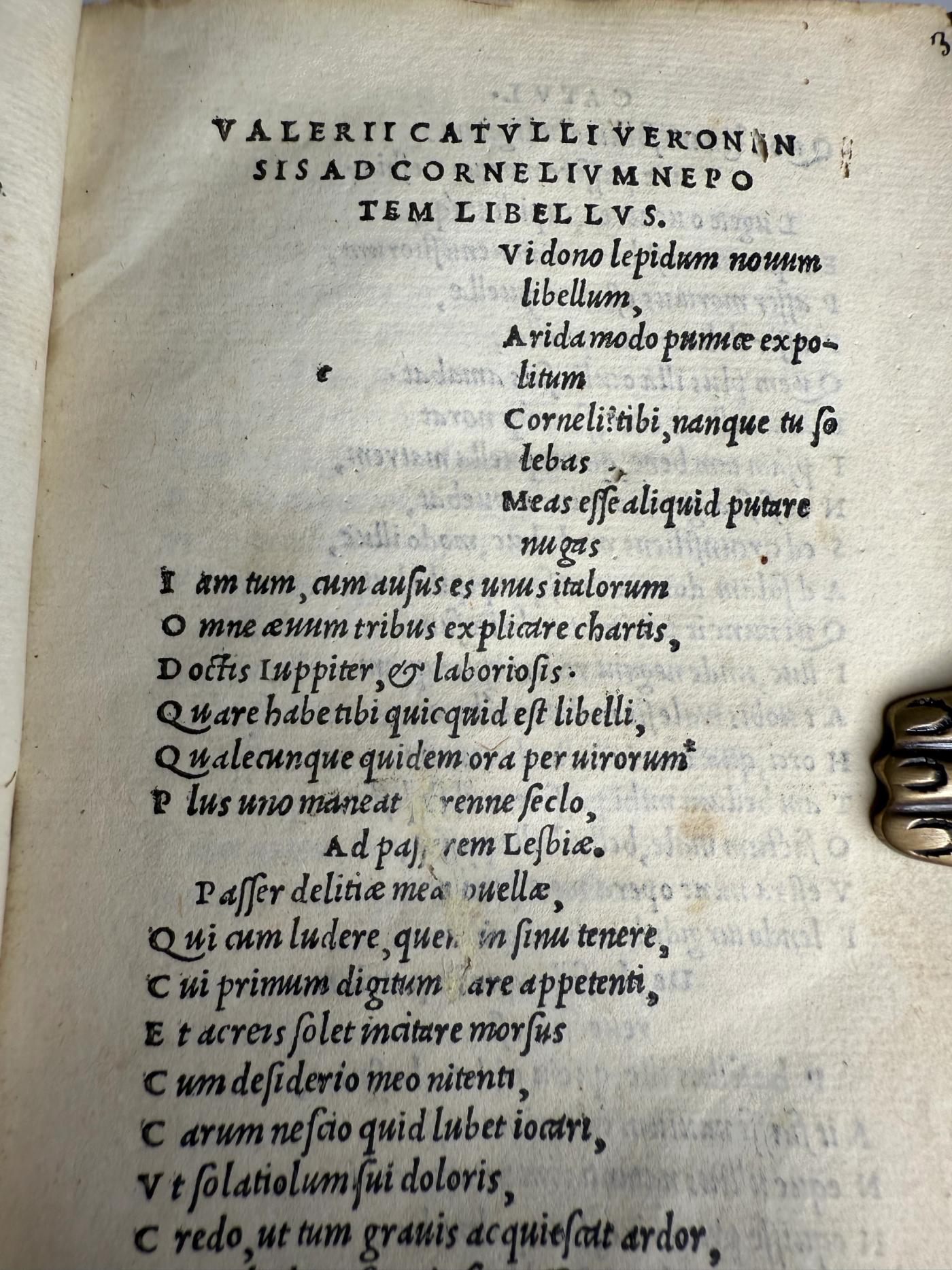 Aldus’ Catullus of 1502 in a Contemporary Renaissance Binding