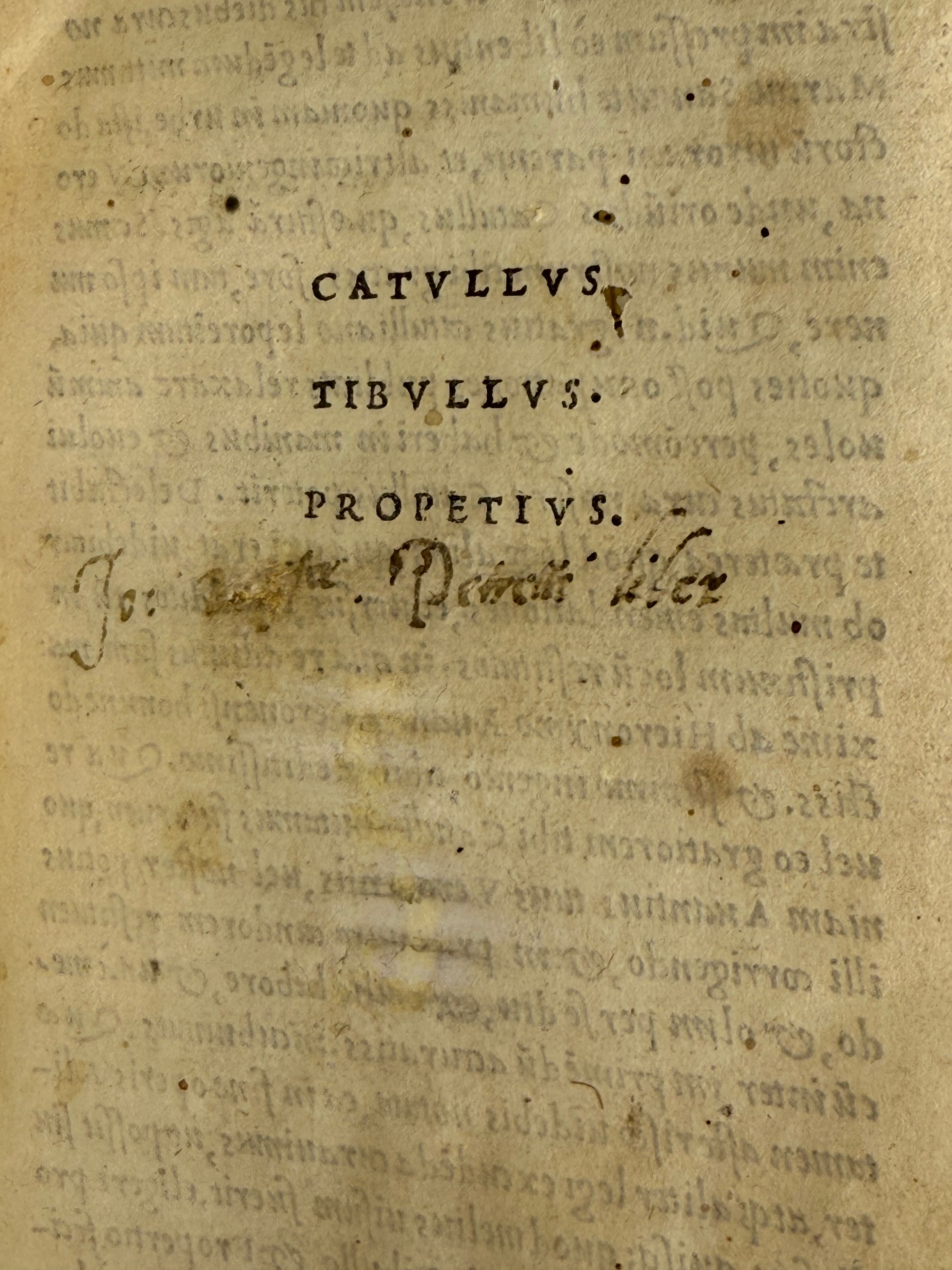 Aldus’ Catullus of 1502 in a Contemporary Renaissance Binding, view 3