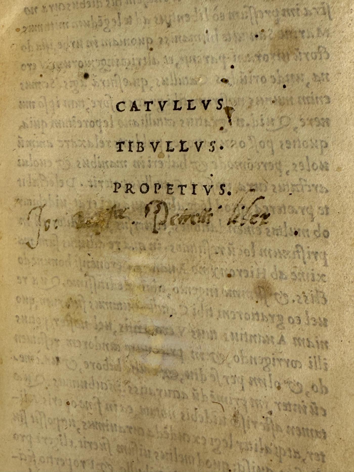 Aldus’ Catullus of 1502 in a Contemporary Renaissance Binding