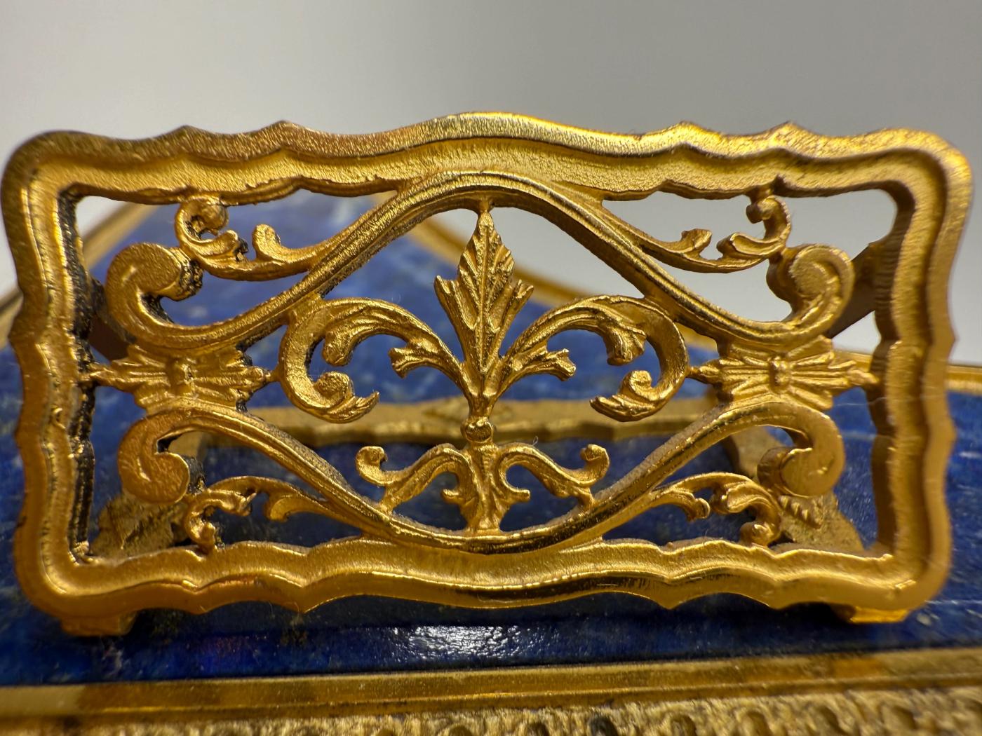 Silver, Gilt & Lapis Lazuli Piano-Form Box