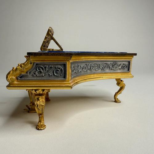 Silver, Gilt & Lapis Lazuli Piano-Form Box, view 3