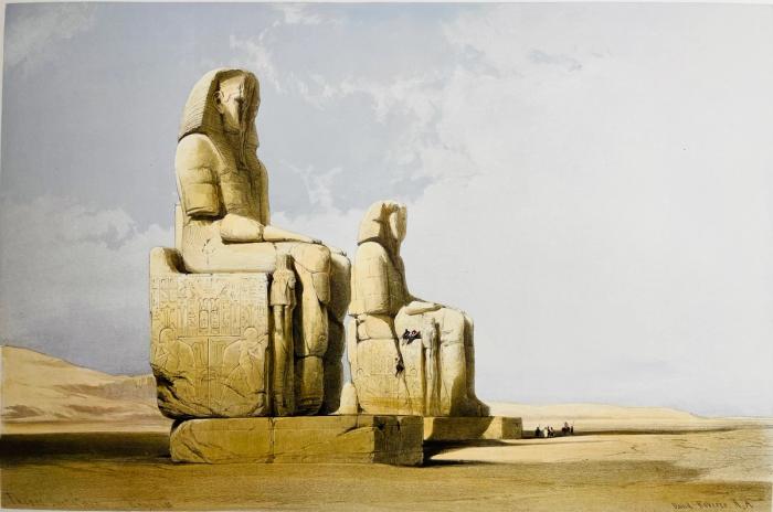 The Colossi of Memnon, (‘Thebes, Dec. 4, 1838’)