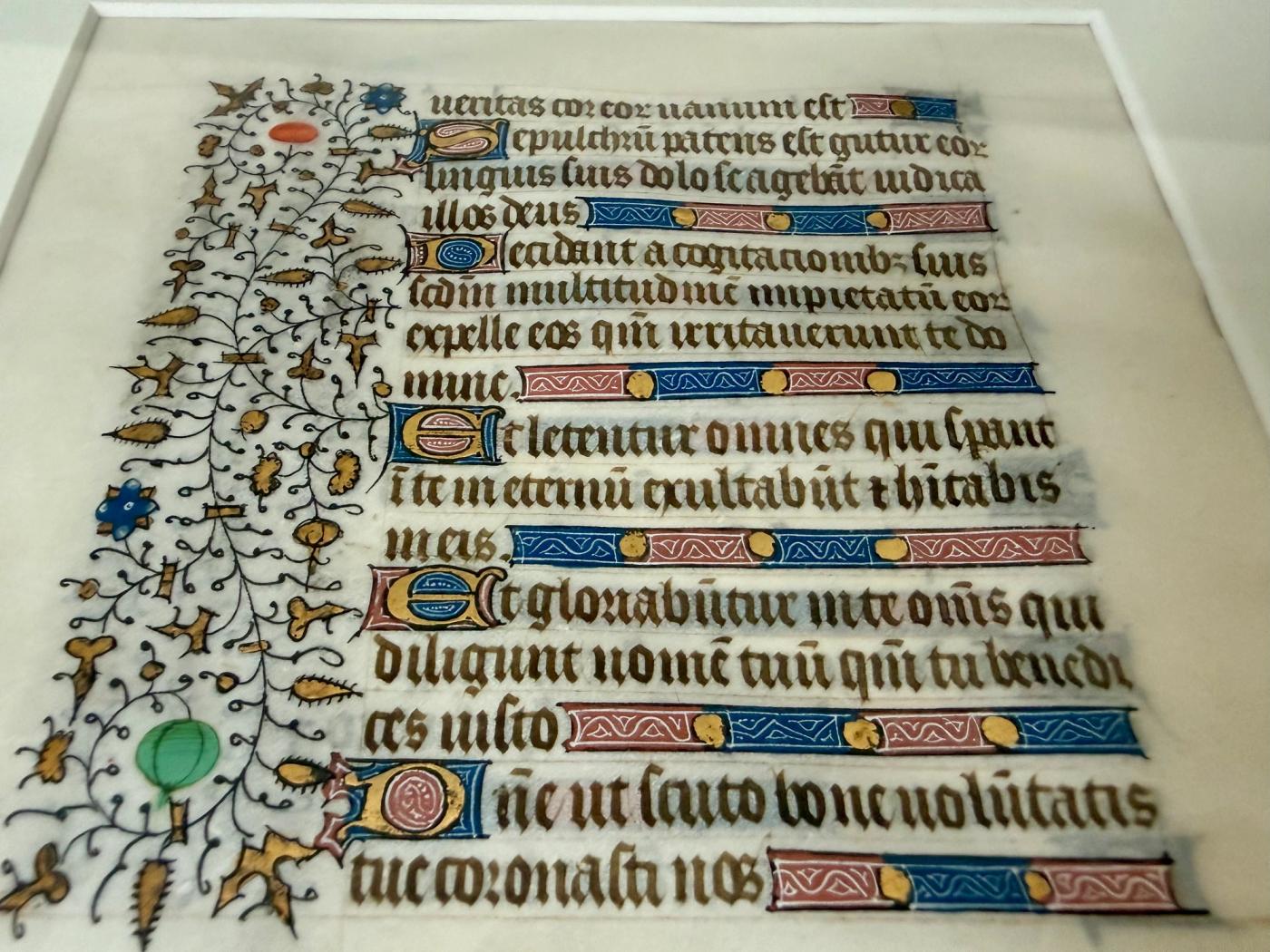 Illuminated Manuscript Leaf, Book of Hours, Office of the Dead