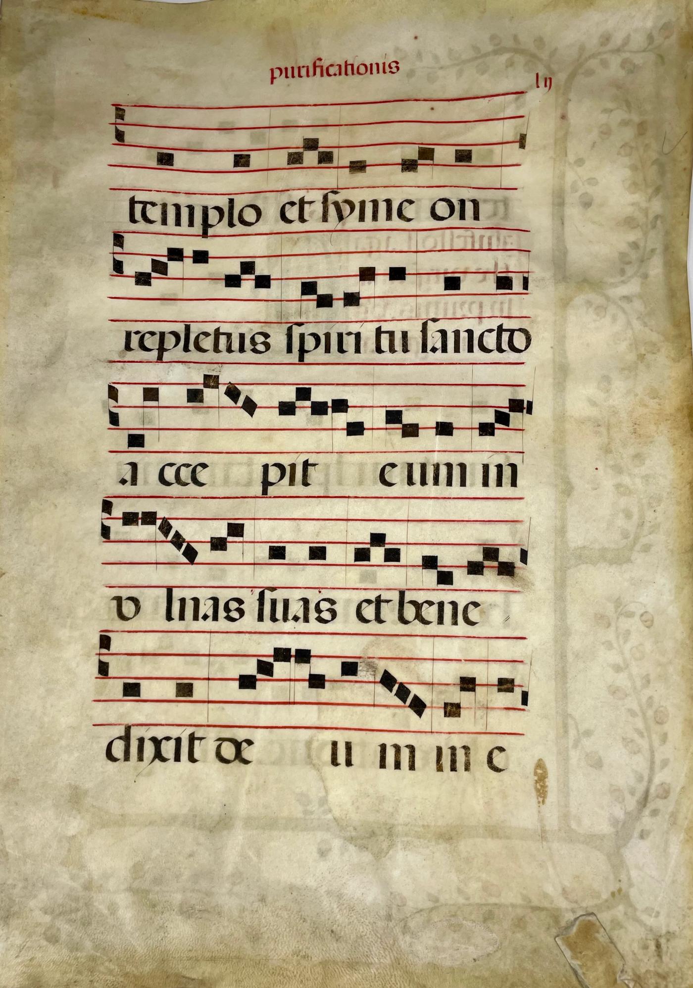 Illuminated Manuscript Leaf from a Large Antiphonary
