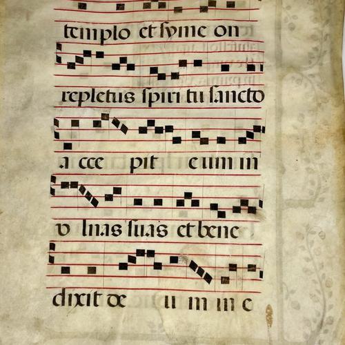 Illuminated Manuscript Leaf from a Large Antiphonary, view 3