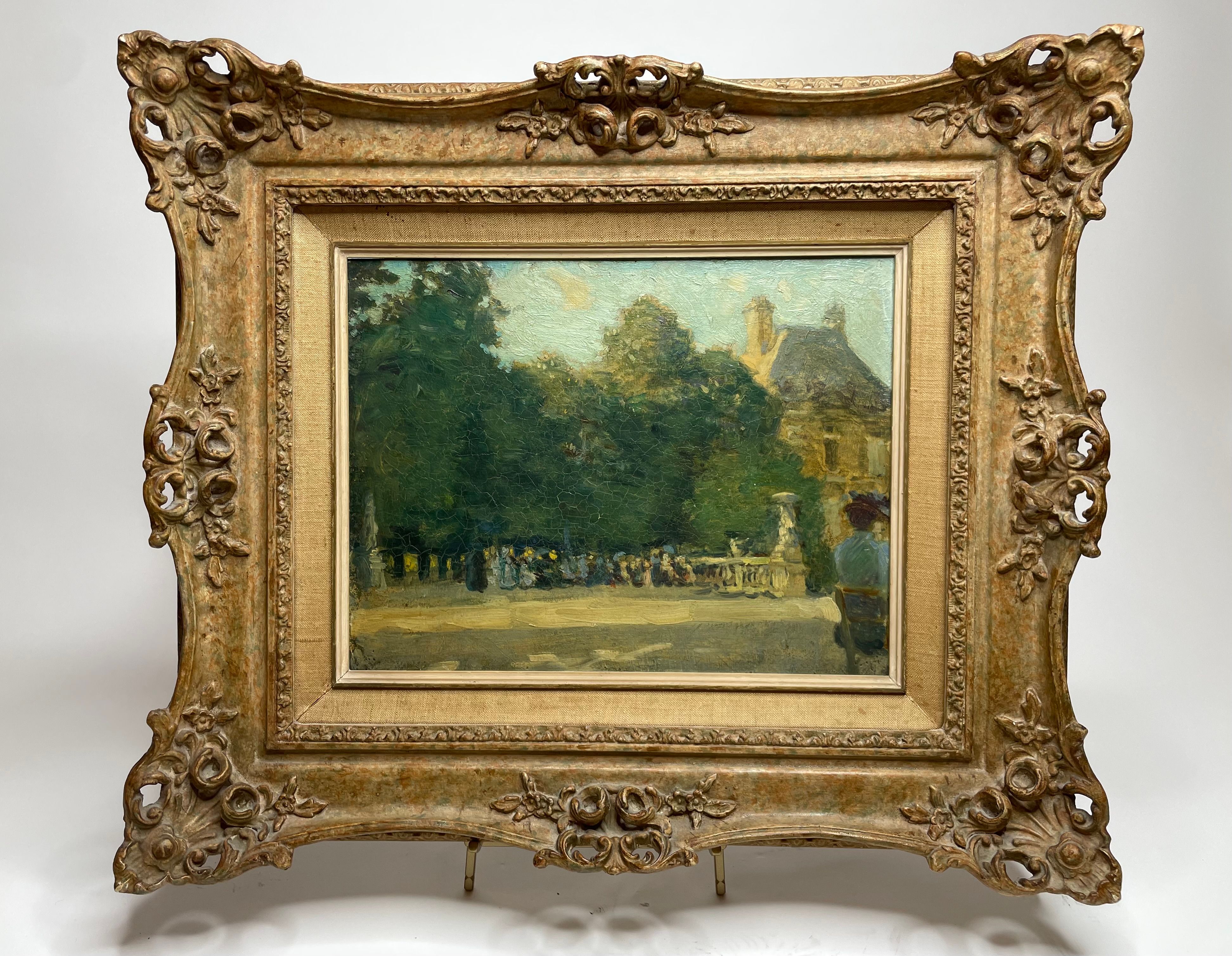 Pair of Impressionist Views of the Jardin & Palais de Luxembourg, view 2